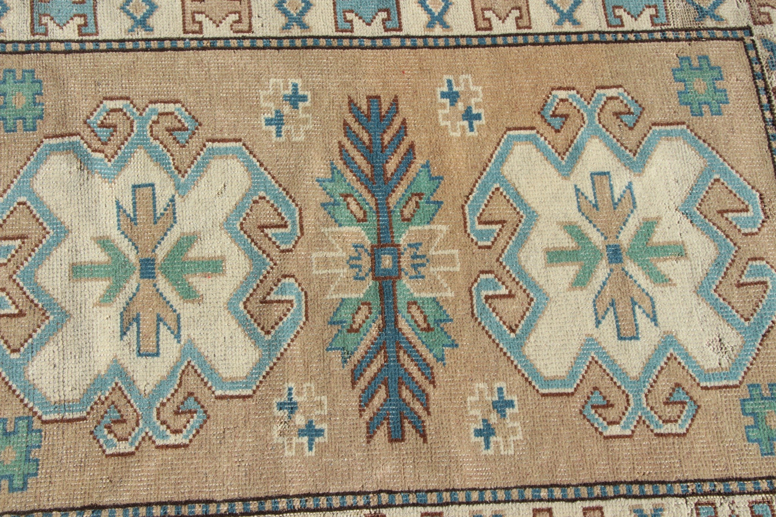 Mavi 2.3x3.5 ft Küçük Halılar, Paspas Halısı, Vintage Halılar, El Dokuma Halılar, Küçük Vintage Halılar, Aztek Halısı, Boho Halıları, Türk Halısı