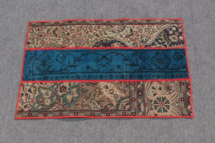 Havalı Halı, Vintage Halılar, Yatak Odası Halıları, Duvara Asılı Halı, Tasarımcı Halıları, 1.8x2.8 ft Küçük Halı, Mavi Oryantal Halı, Türk Halısı, Çocuk Halıları