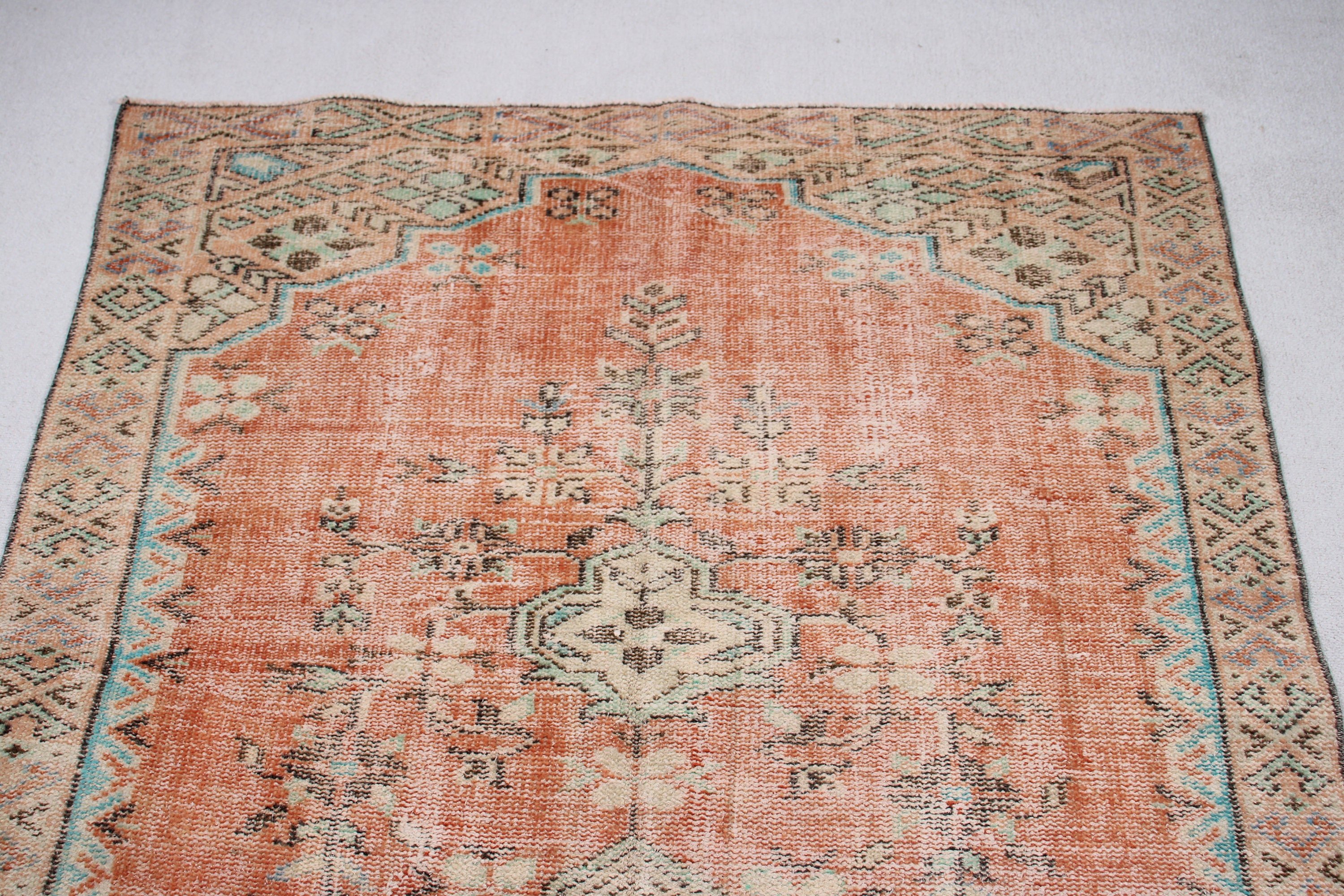 Anatolian Rugs, Large Vintage Rug, 4.7x8.8 ft Large Rugs, Vintage Rugs, Handwoven Rug, Turkish Rugs, Dining Room Rug, Orange Cool Rugs