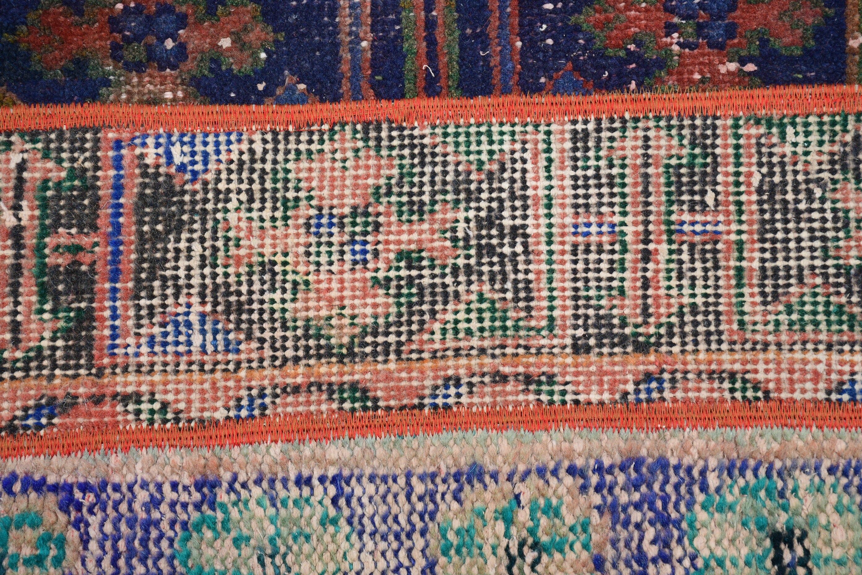 Kapı Paspas Halısı, Türk Halıları, Vintage Halı, Anadolu Halısı, Mavi Yün Halı, 2.4x1.5 ft Küçük Halı, Oushak Halıları, Duvara Asılı Halı, Sanat Halısı