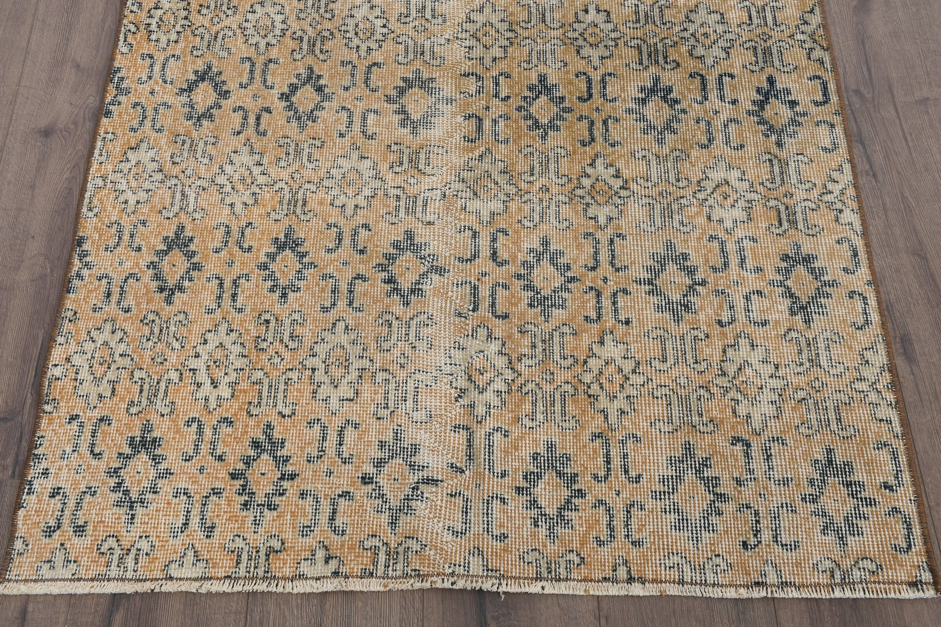 Vintage Rug, Bronze Bedroom Rug, Cool Rugs, Rugs for Nursery, Eclectic Rug, 3.4x6.7 ft Accent Rug, Turkish Rugs, Bedroom Rugs, Kitchen Rugs