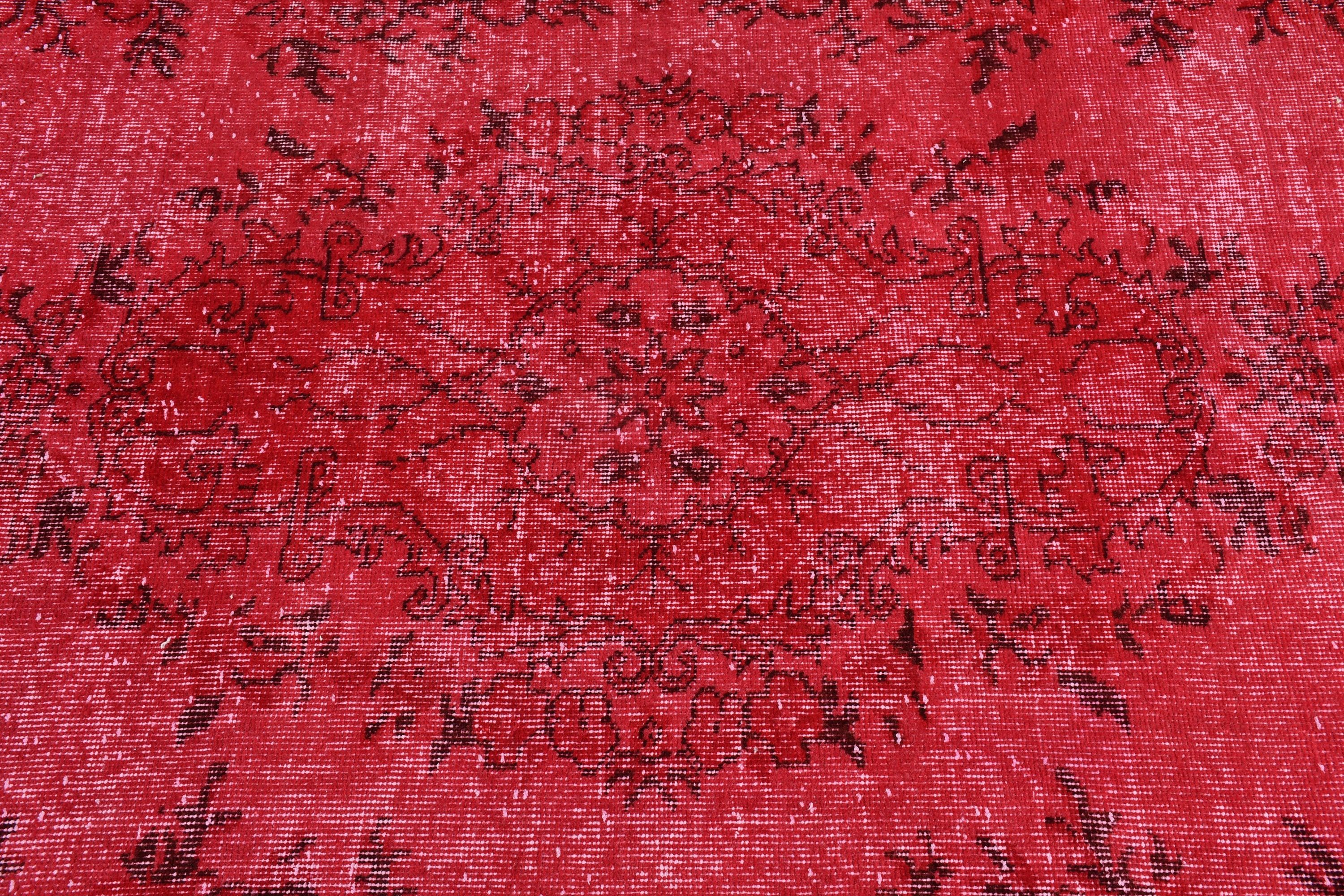 Rugs for Salon, Dining Room Rug, 6.2x9.1 ft Large Rug, Wool Rugs, Cool Rug, Large Area Rug Rugs, Vintage Rug, Red Bedroom Rug, Turkish Rugs