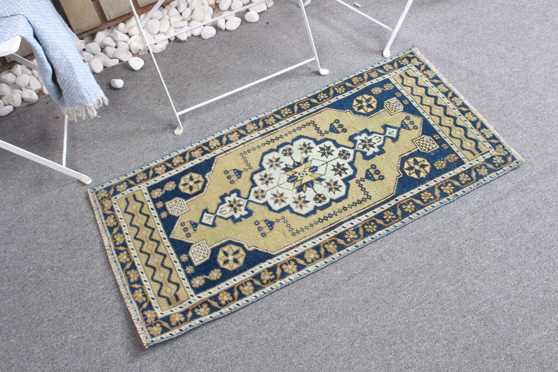 1.7x3.3 ft Small Rug, Retro Rugs, Green Home Decor Rugs, Car Mat Rug, Bedroom Rugs, Wool Rugs, Turkish Rugs, Moroccan Rugs, Vintage Rug