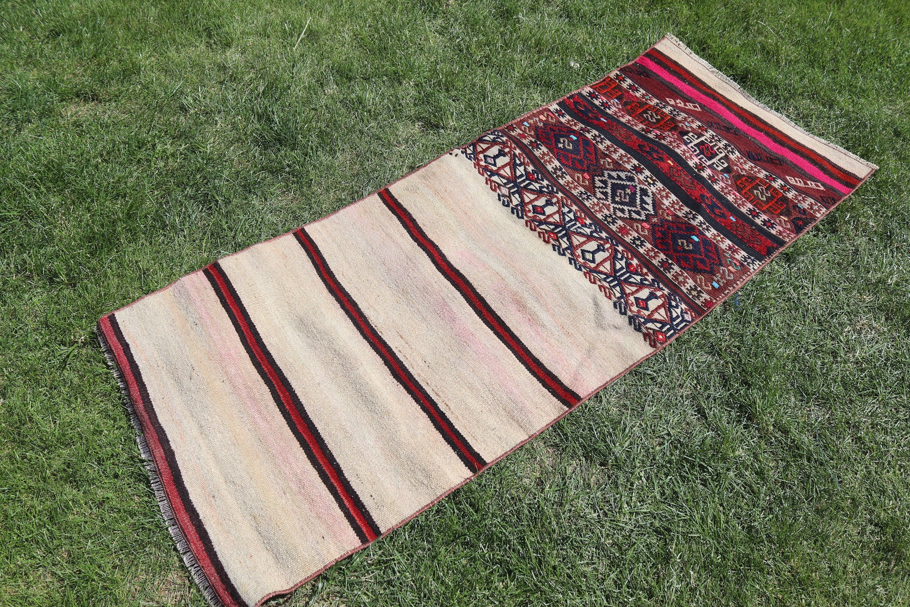 Koridor Halısı, Türk Halıları, Kırmızı Soğuk Halılar, Vintage Halı, Kilim, Oryantal Halılar, Koridor Halısı, Boho Halıları, 2,1x5,3 ft Yolluk Halıları