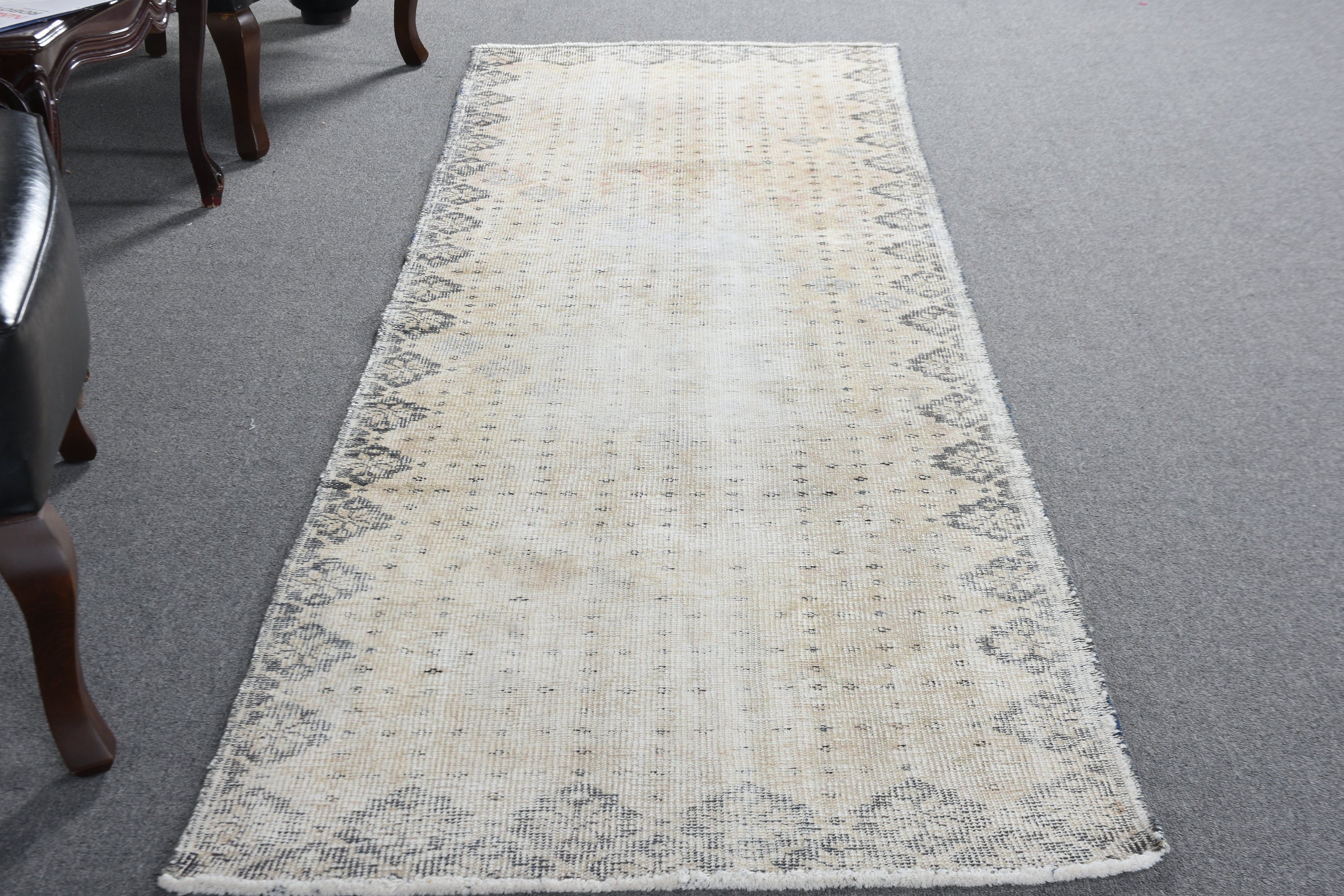 Bedroom Rug, Wool Rugs, Rugs for Runner, Kitchen Rug, 2.7x9.4 ft Runner Rugs, Vintage Rug, Hallway Rugs, Turkish Rugs, Beige Floor Rugs