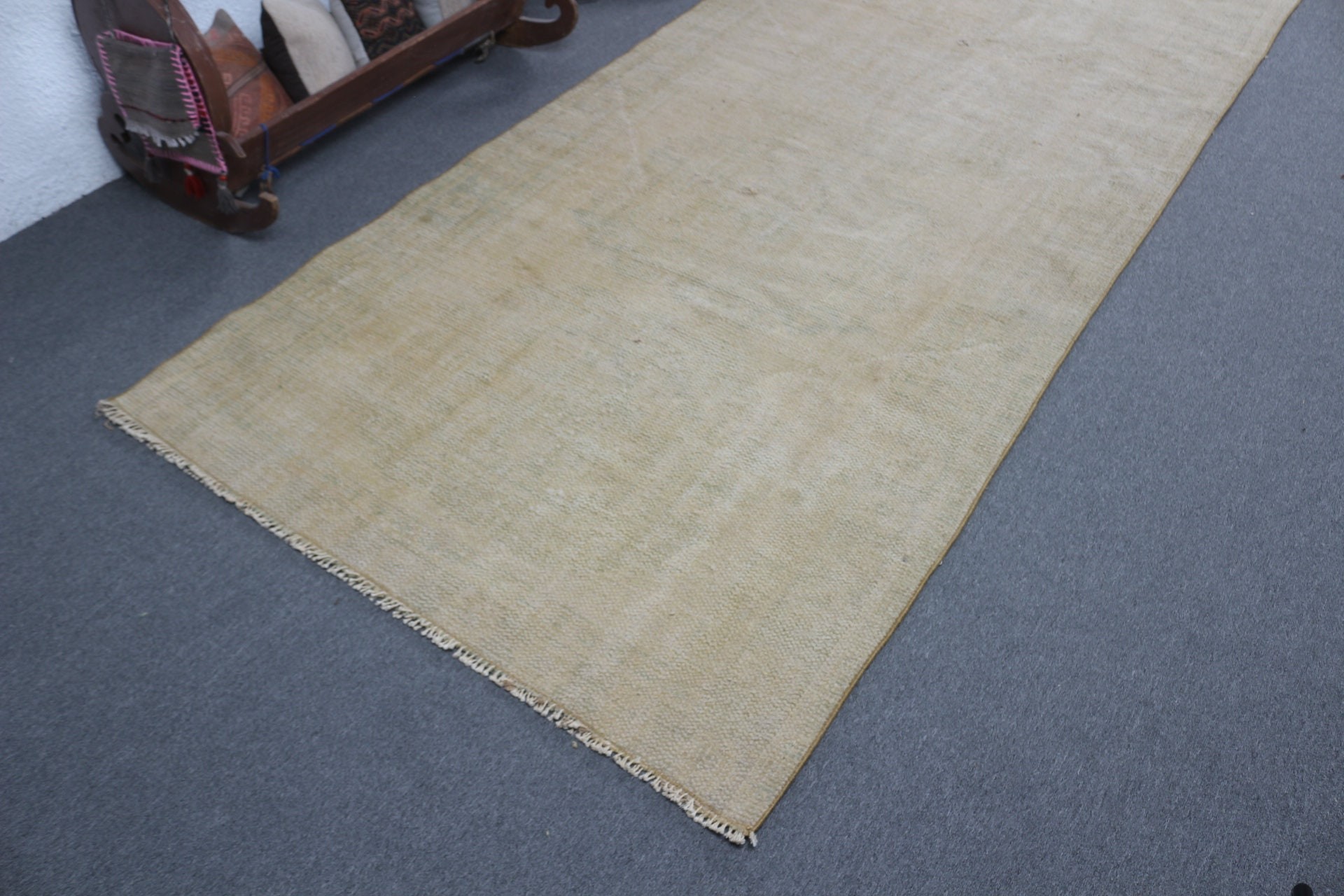 Beige Kitchen Rug, Rugs for Corridor, Turkish Rug, Kitchen Rug, Corridor Rug, Designer Rug, Vintage Rugs, Floor Rug, 4.4x12 ft Runner Rugs