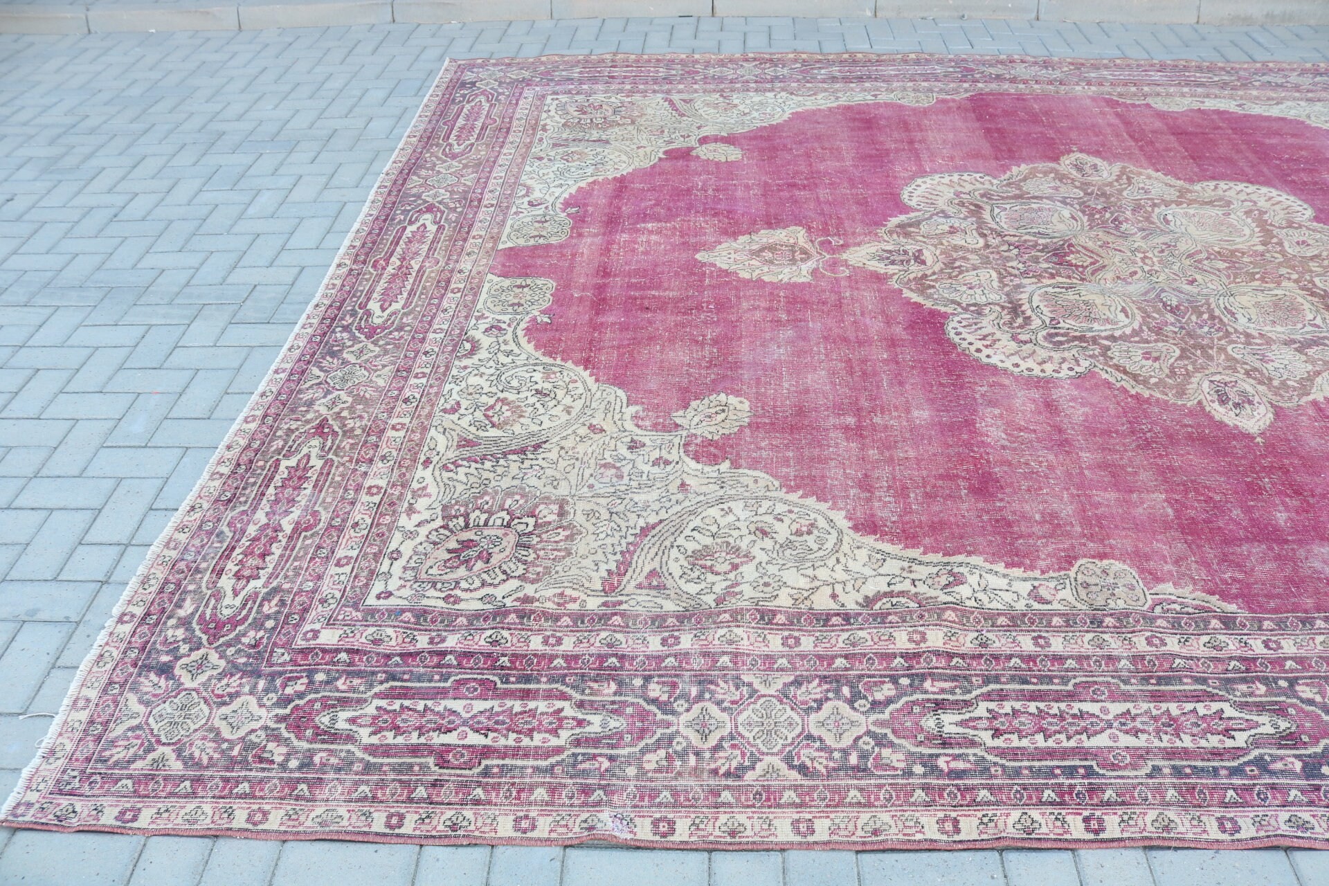 Vintage Halılar, Oturma Odası Halısı, Salon Halıları, Fas Halıları, 12.1x14.4 ft Büyük Boy Halı, Aztek Halısı, Salon Halıları, Oryantal Halılar, Türk Halısı