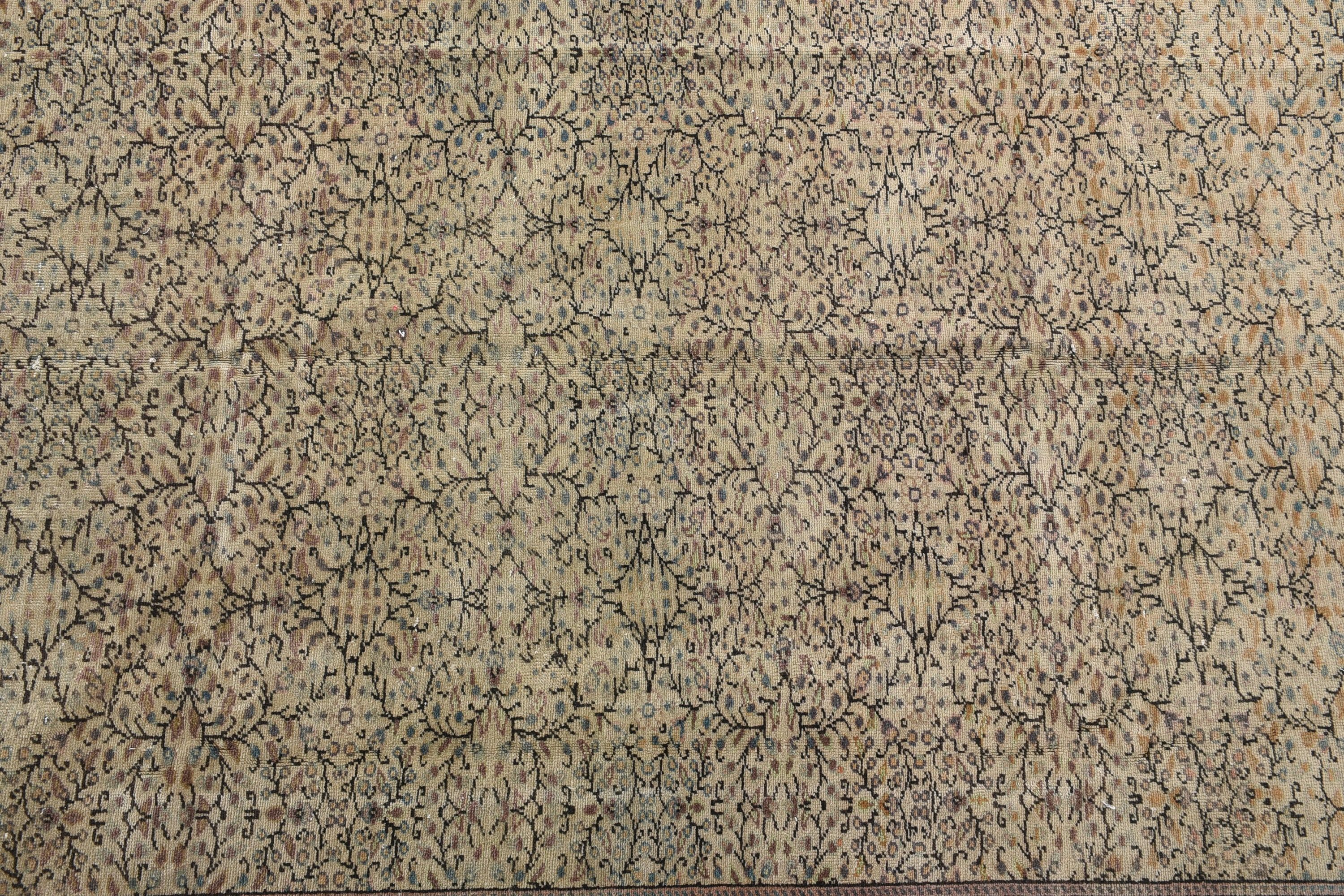 4.8x7.2 ft Alan Halıları, Sessiz Halı, Mutfak Halısı, Yemek Odası Halıları, Ev Dekor Halısı, Vintage Halı, Yeşil Antika Halılar, Türk Halıları