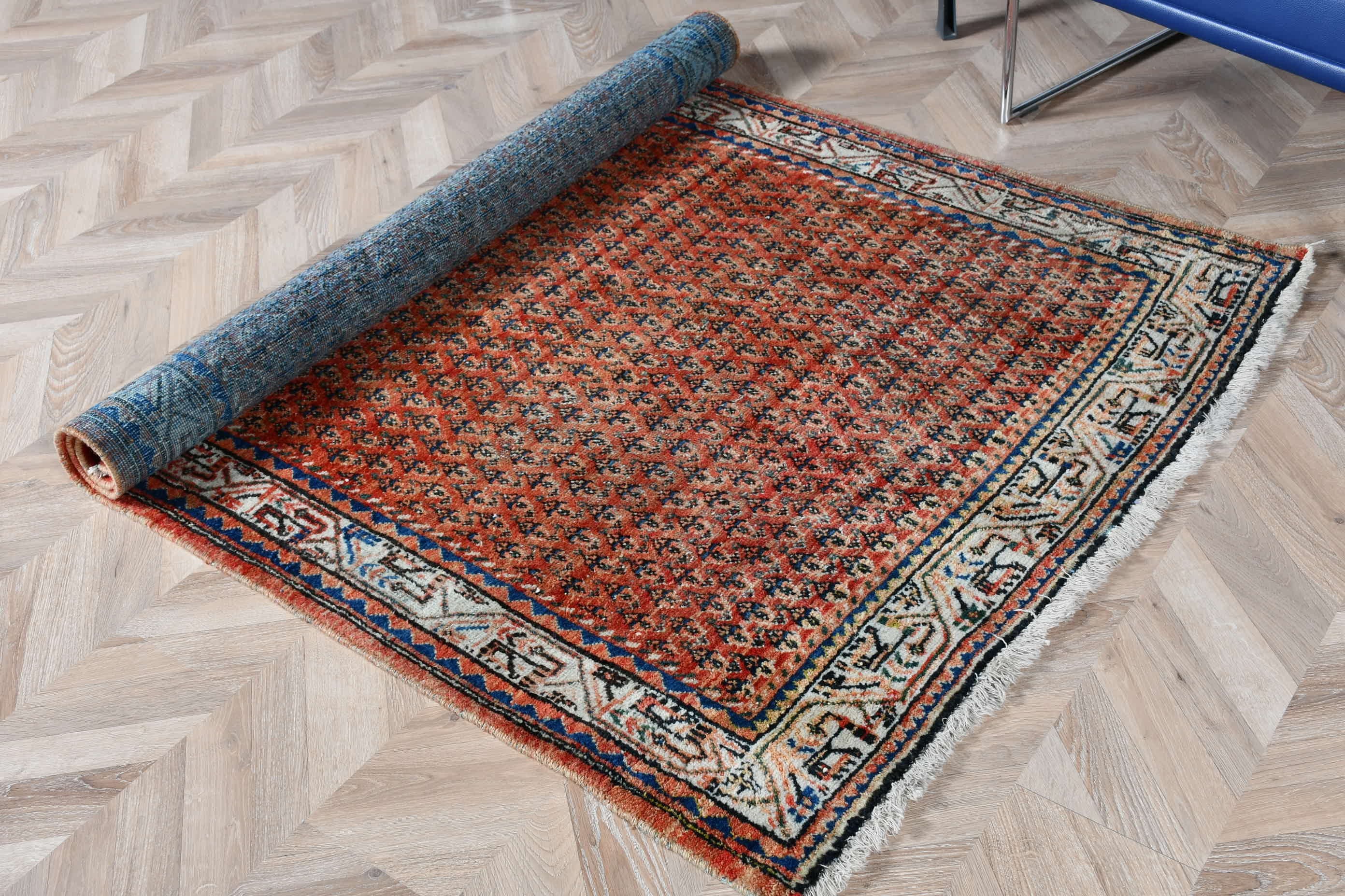 Bohemian Rug, Living Room Rug, 4.4x6.5 ft Area Rugs, Anatolian Rug, Orange Anatolian Rug, Oushak Rug, Turkish Rug, Vintage Rug, Indoor Rugs