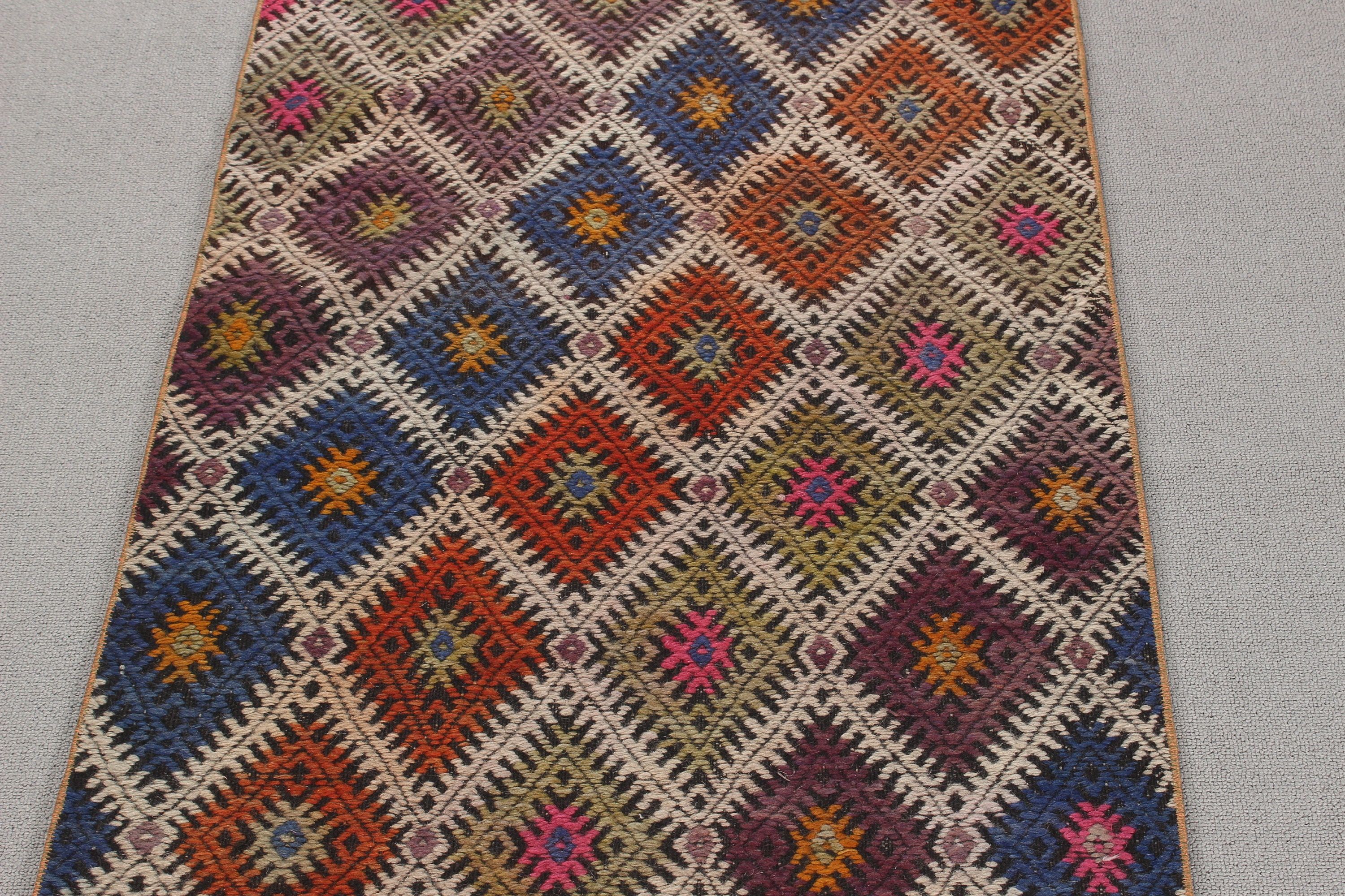 Turuncu Oushak Halıları, Beni Ourain Yolluk Halısı, Kilim, Yatak Odası Halısı, Türk Halısı, Merdiven Halıları, Yün Halılar, 2.1x8.7 ft Koşucu Halısı, Vintage Halı