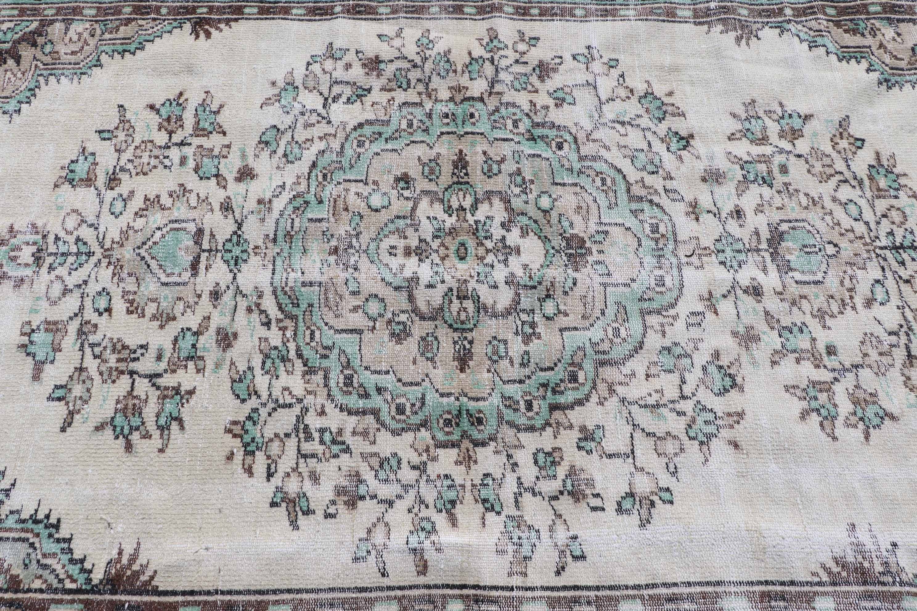 Bedroom Rugs, Beige Cool Rug, Turkish Rugs, Living Room Rugs, Vintage Rugs, Rugs for Dining Room, Home Decor Rugs, 5.2x9.7 ft Large Rugs