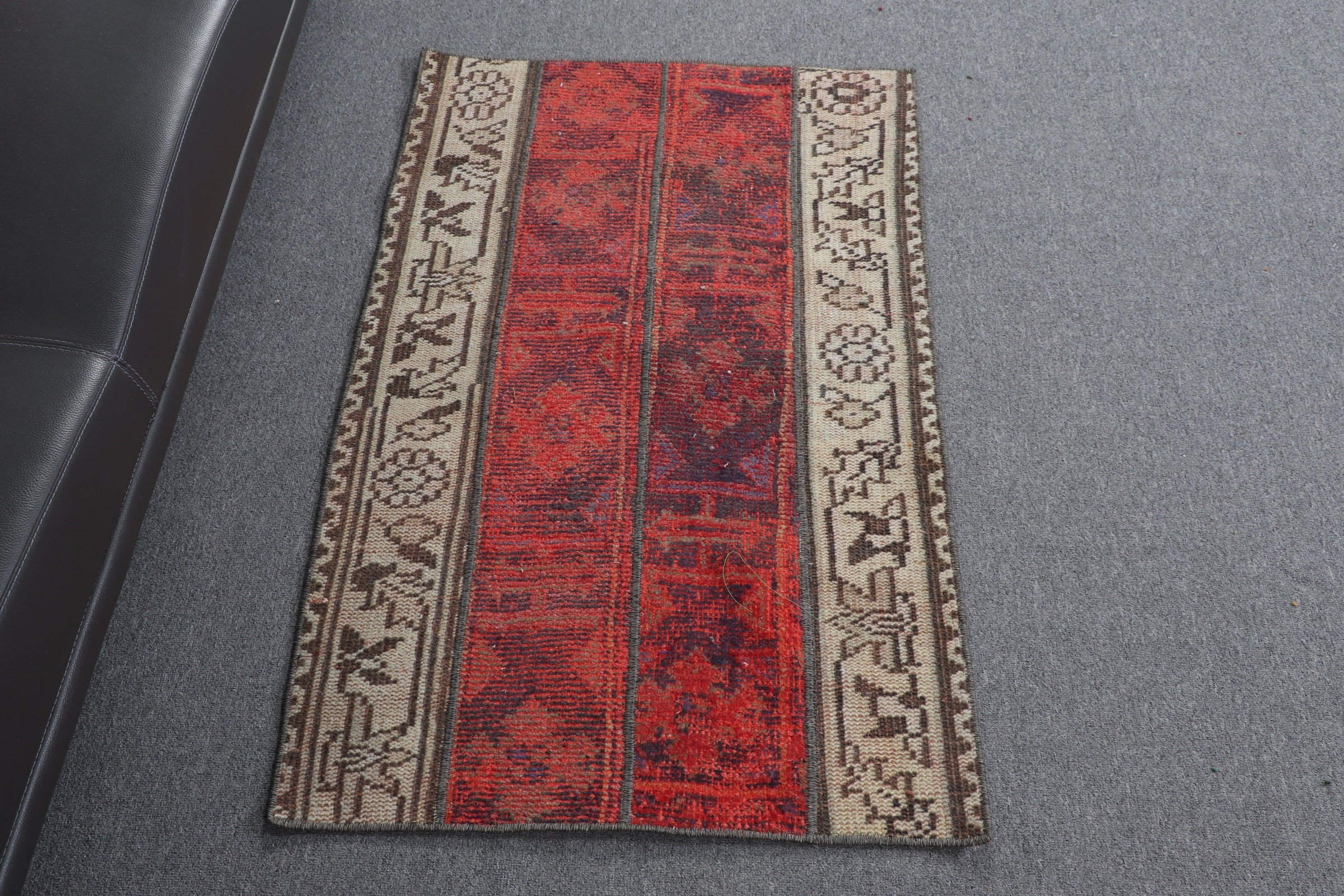 Türk Halısı, Kırmızı 2.3x3.7 ft Küçük Halı, Tribal Halı, Antika Halı, Vintage Halı, Duvara Asılı Halılar, Yatak Odası Halıları, Banyo Halısı