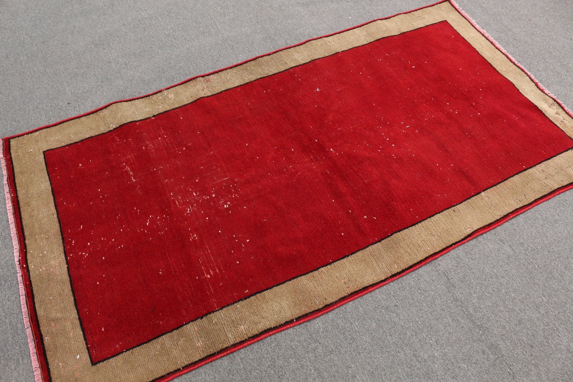 Turkey Rug, Turkish Rugs, Rugs for Entry, Red  3.3x6.3 ft Accent Rug, Nursery Rugs, Bedroom Rug, Kitchen Rug, Vintage Rug