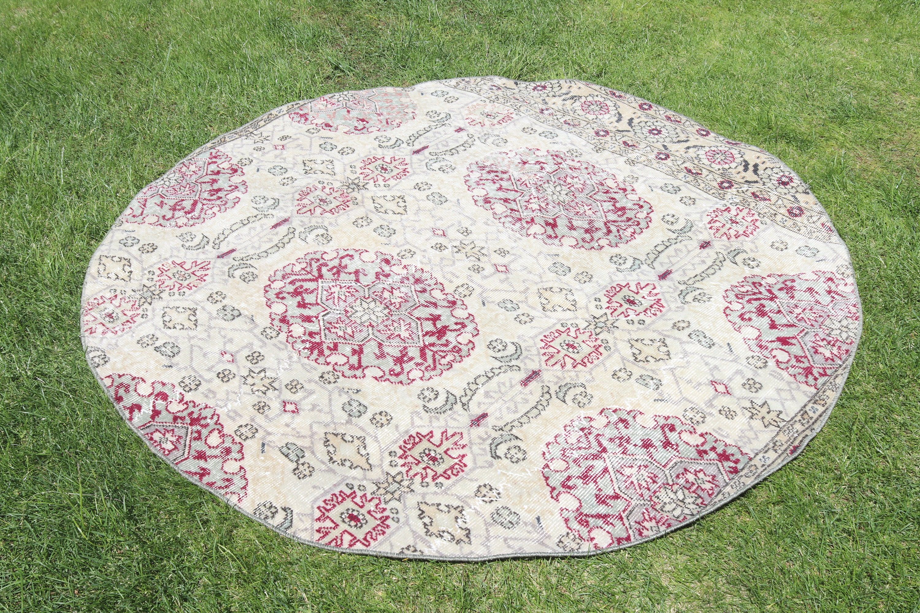 Düz Dokuma Halı, Bej Lüks Halı, Boho Bölge Halısı, Yer Halıları, Vintage Halı, 5.3x5.4 ft Alan Halısı, Yemek Odası Halısı, Türk Halıları, Anadolu Halısı