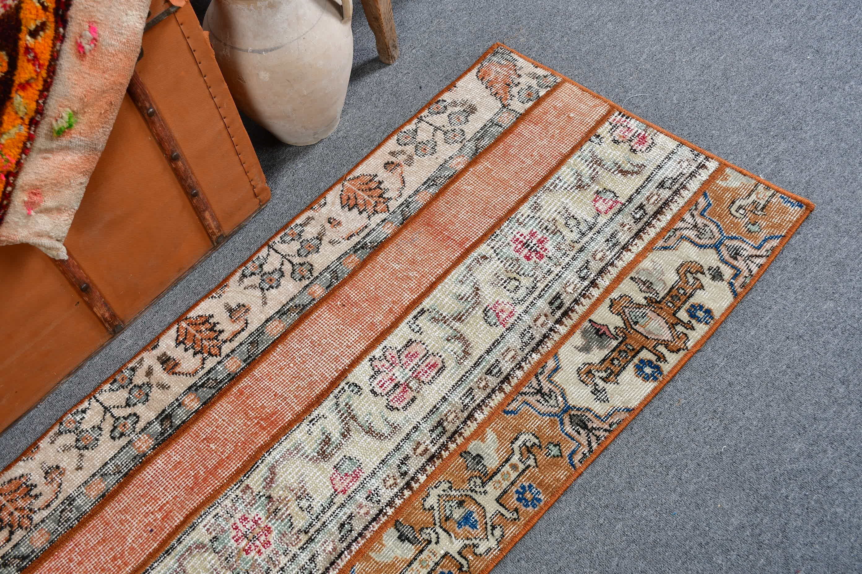 Oushak Runner Rug Rugs, Nomadic Rug, Turkish Rugs, Hallway Rug, 2x5.6 ft Runner Rug, Antique Rugs, Rugs for Stair, Cool Rug, Vintage Rug