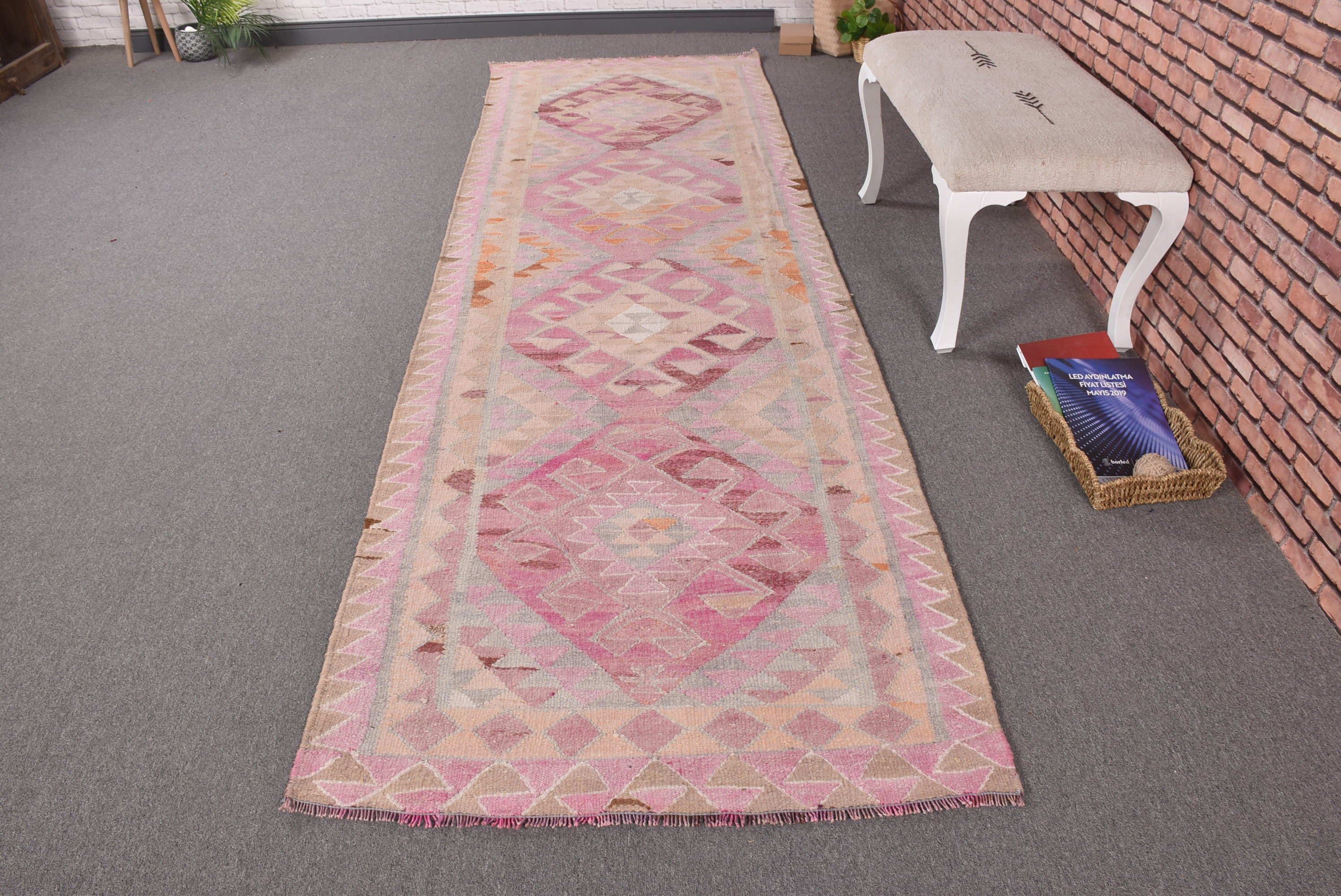 Türk Halısı, Vintage Halı, Kilim, 3.3x11.3 ft Runner Halısı, Modern Halılar, Koridor Halıları, Bej Yatak Odası Halısı, Koridor Halıları, Lüks Halı, Havalı Halılar