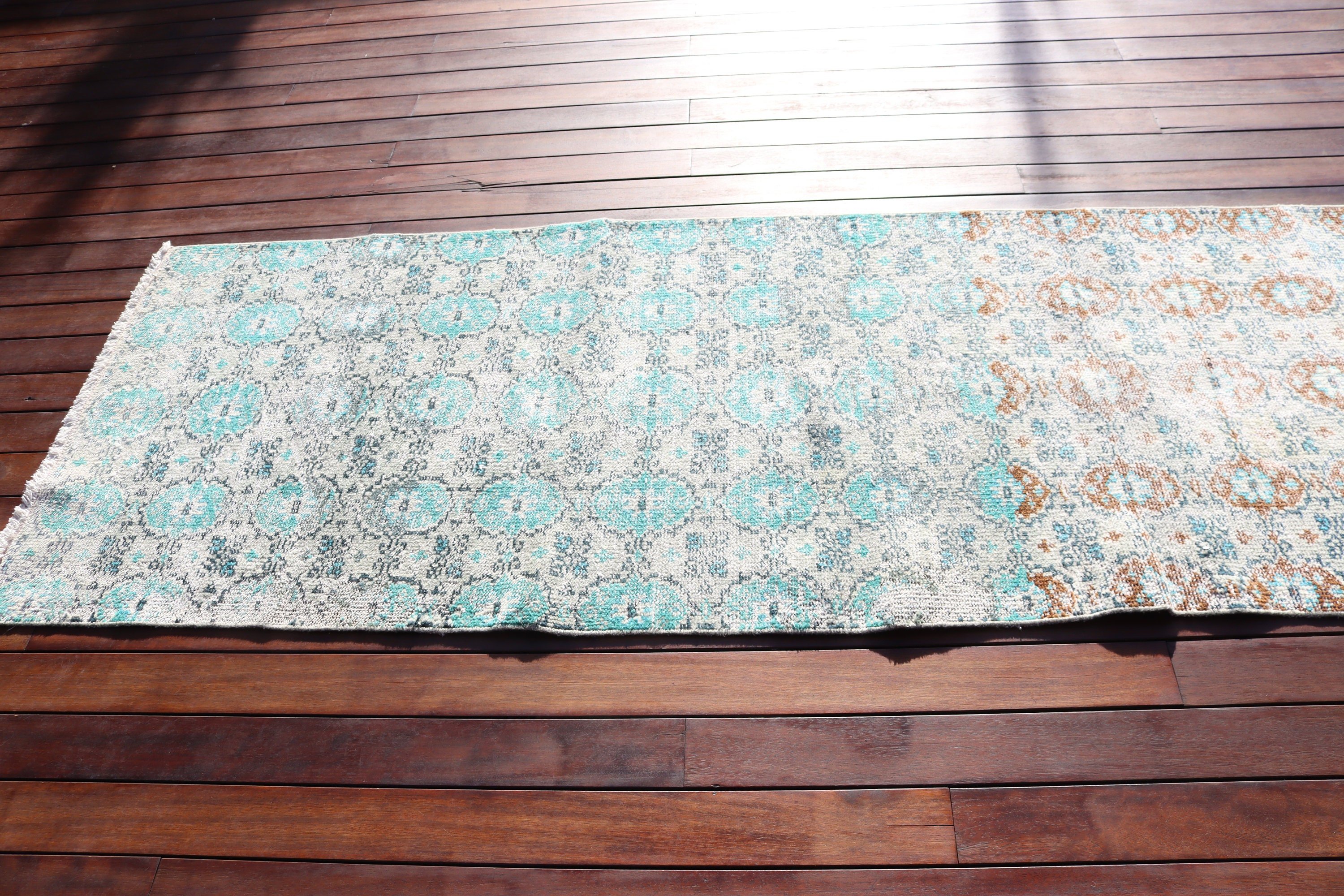 2.8x10.9 ft Runner Halı, Oryantal Halılar, El Dokuma Halı, Kahverengi Oryantal Halılar, Vintage Runner Halılar, Vintage Halılar, Türk Halısı, Koridor Halıları