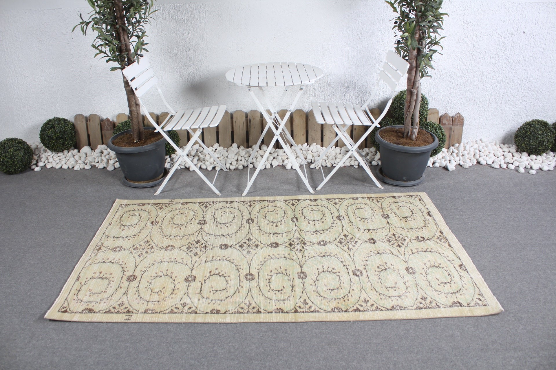 Nursery Rug, Moroccan Rug, Beige Kitchen Rug, 3.6x6.4 ft Accent Rug, Kitchen Rug, Vintage Rugs, Bedroom Rug, Rugs for Kitchen, Turkish Rug