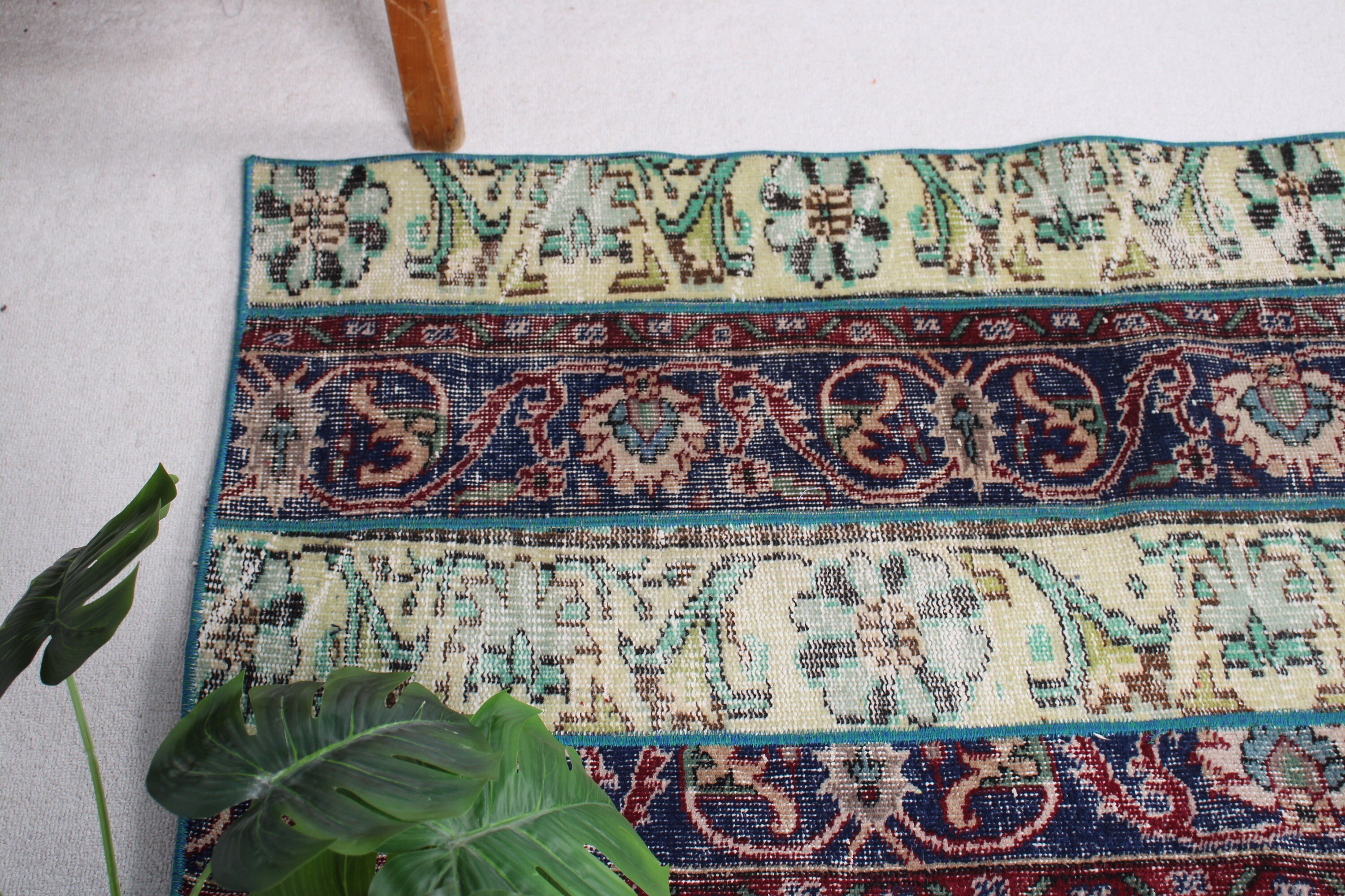 Nursery Rugs, Wool Rugs, 2.4x4.6 ft Small Rug, Vintage Rug, Vintage Decor Rug, Blue Oriental Rugs, Turkish Rugs, Antique Rugs, Entry Rug