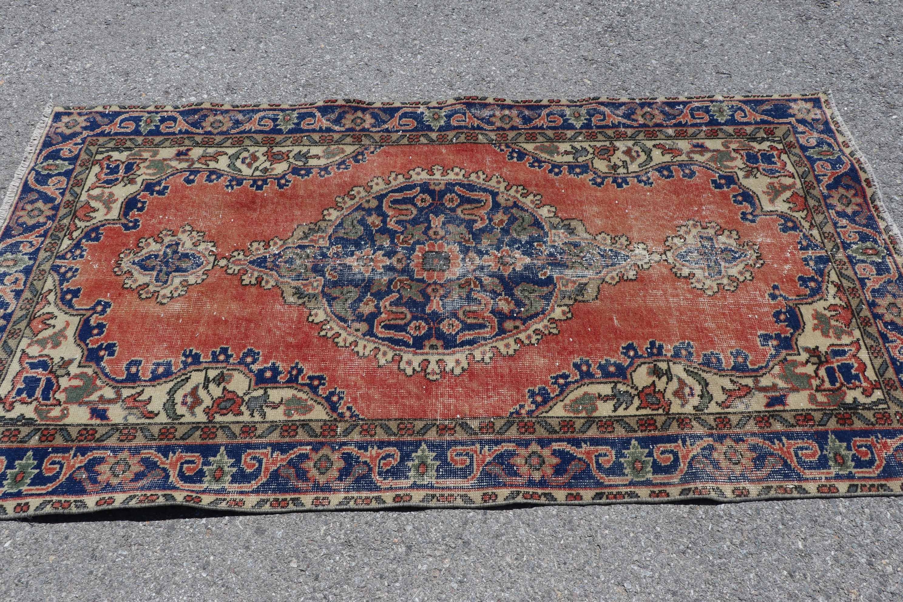 Vintage Rugs, Entry Rug, Red Home Decor Rugs, Rugs for Kitchen, Antique Rug, 3.5x6.7 ft Accent Rug, Nursery Rugs, Turkish Rugs, Cool Rug