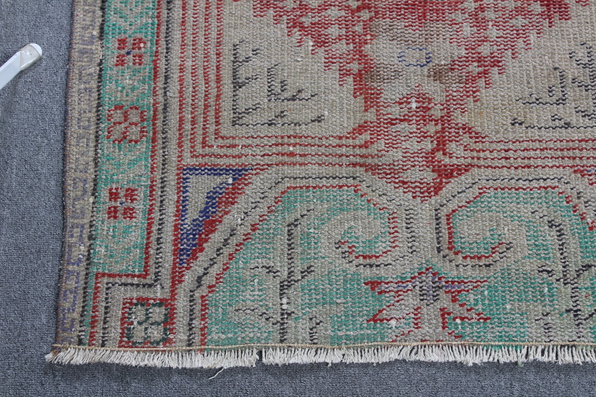 Yün Halı, Sevimli Halı, Vintage Halı, Banyo Halıları, Soluk Halılar, Kırmızı 2.6x4.4 ft Küçük Halı, Türk Halısı, Banyo Halıları