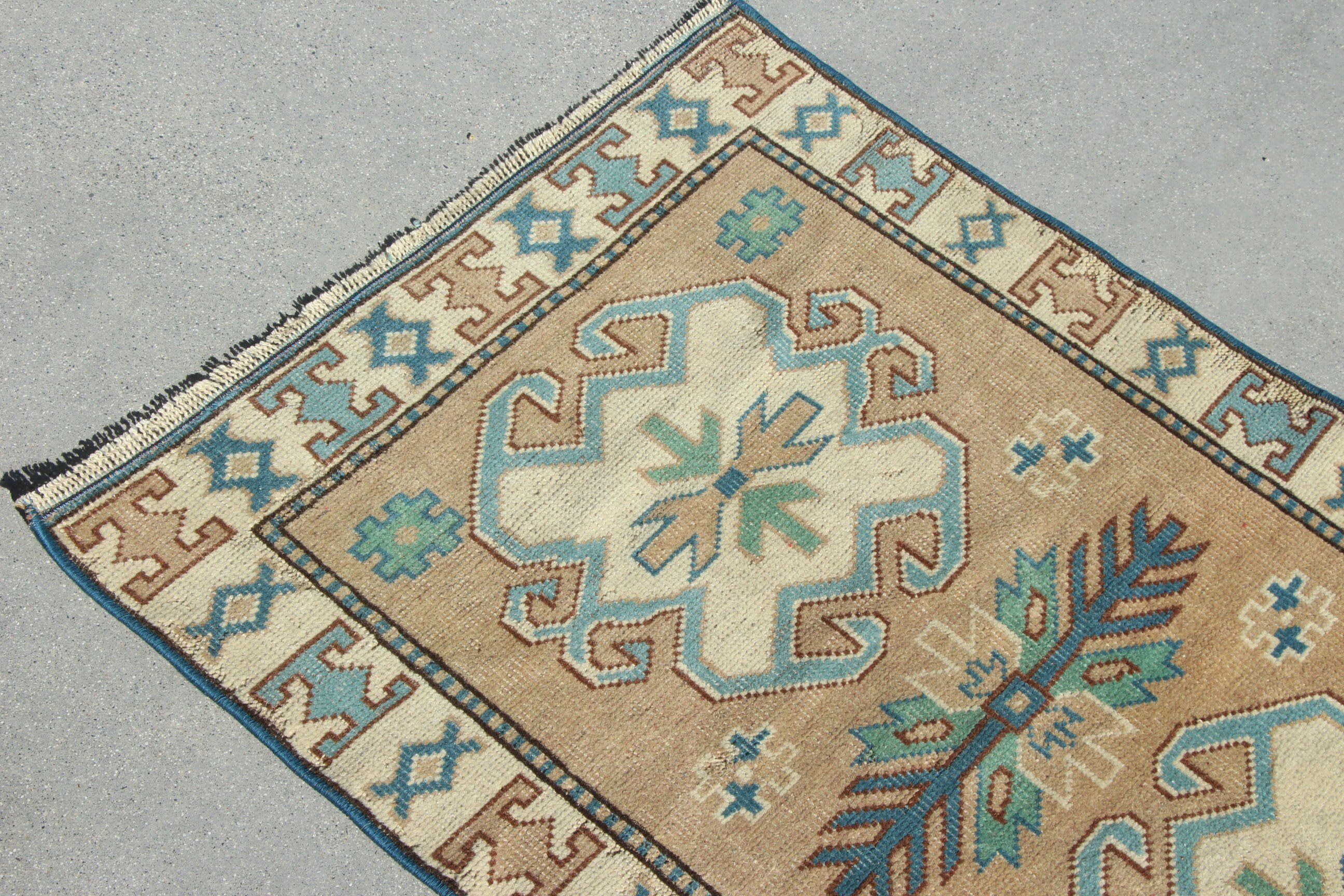 Blue  2.3x3.5 ft Small Rugs, Door Mat Rug, Vintage Rugs, Handwoven Rugs, Small Vintage Rugs, Aztec Rug, Boho Rugs, Turkish Rug