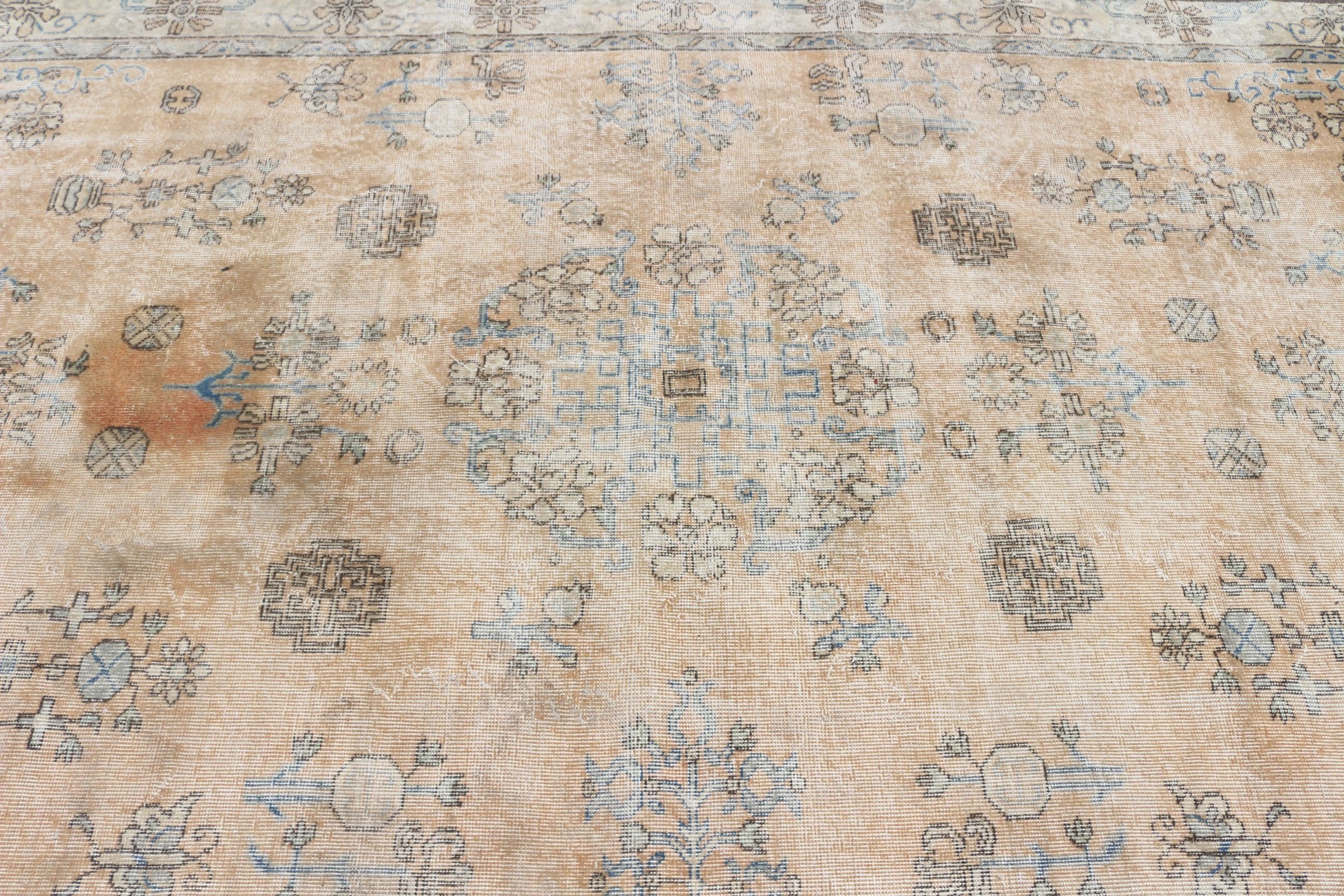 Vintage Rug, Kitchen Rug, Bedroom Rugs, Anatolian Rug, Turkish Rugs, Retro Rugs, Salon Rug, 5.9x9.7 ft Large Rug, Beige Moroccan Rugs