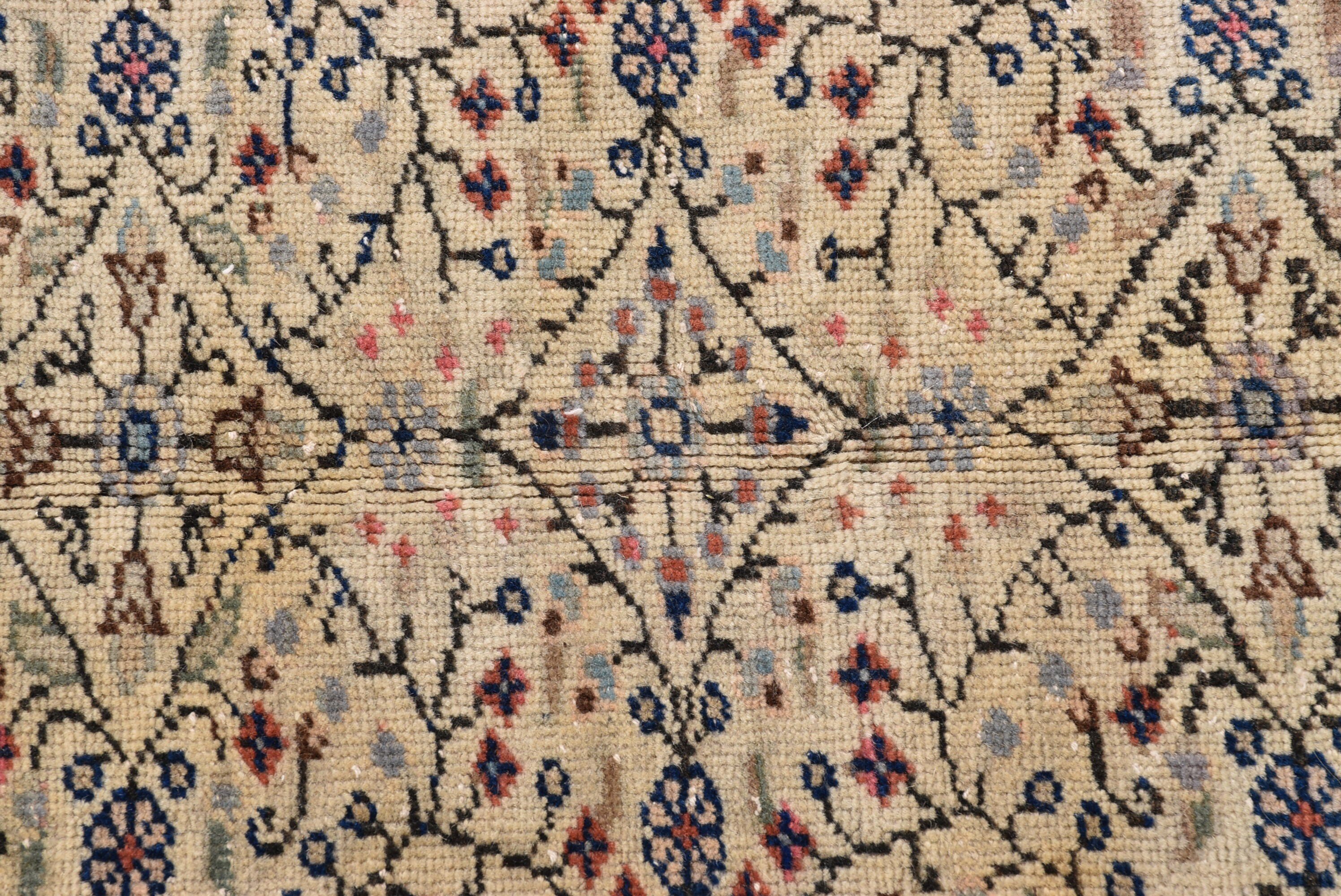 Yatak Odası Halıları, Geometrik Halı, Türk Halısı, Vintage Halılar, Bej 5.8x8.7 ft Büyük Halılar, Oryantal Halı, Büyük Vintage Halı