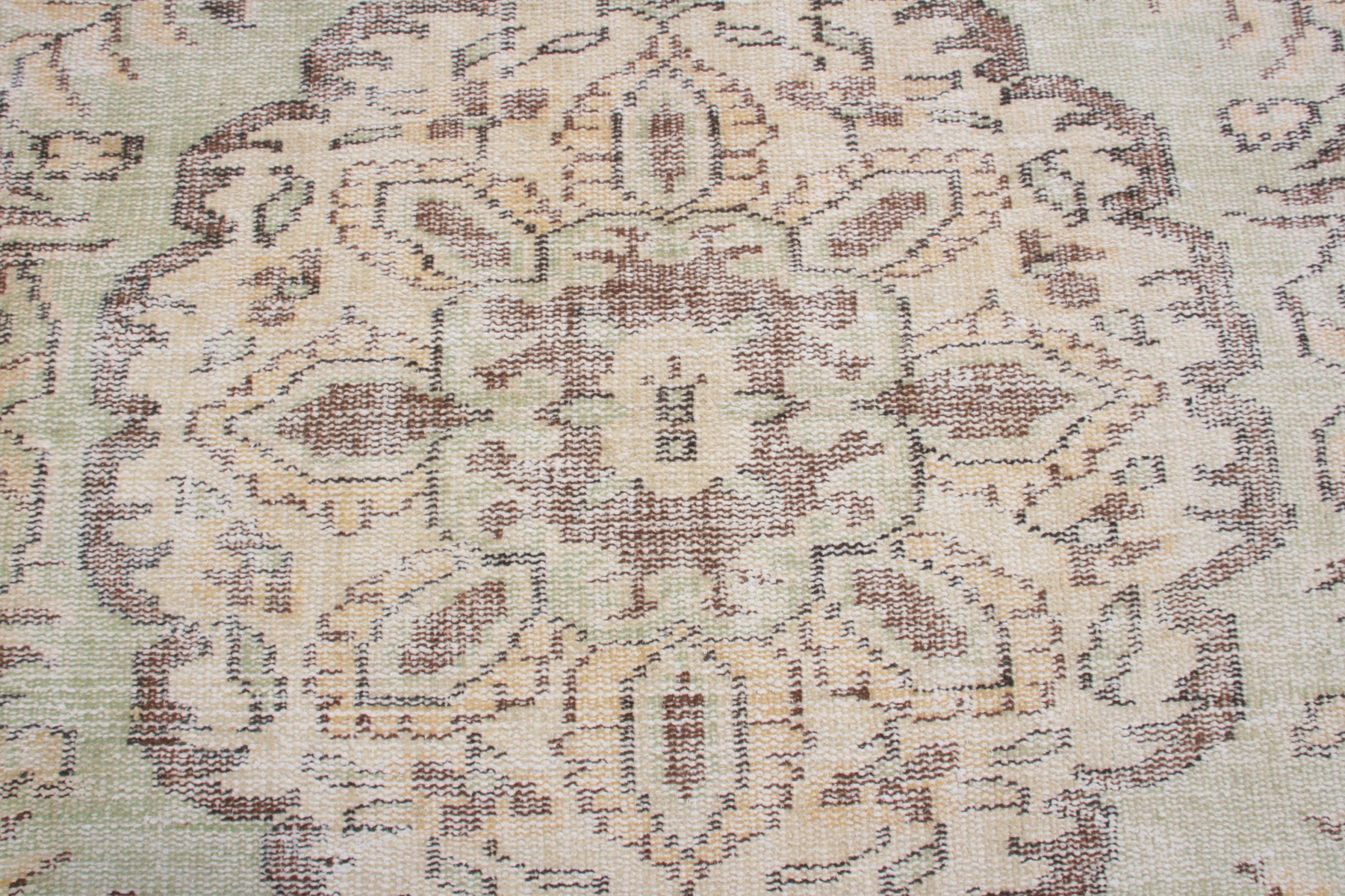 Beige Handwoven Rug, 3.9x8.4 ft Area Rugs, Floor Rug, Oushak Area Rugs, Turkish Rug, Vintage Rugs, Wool Rug, Anatolian Rug, Living Room Rug