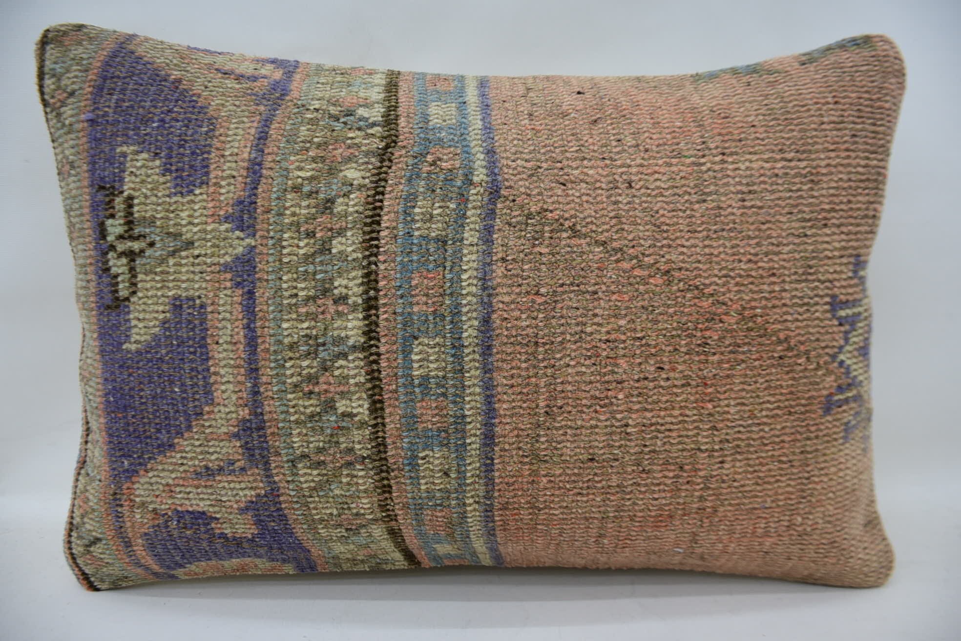 Home Decor Pillow, Authentic Pillow Cover, Kilim Cushion Sham, Vintage Pillow, 16"x24" Red Pillow Case, Cozy Throw Pillow