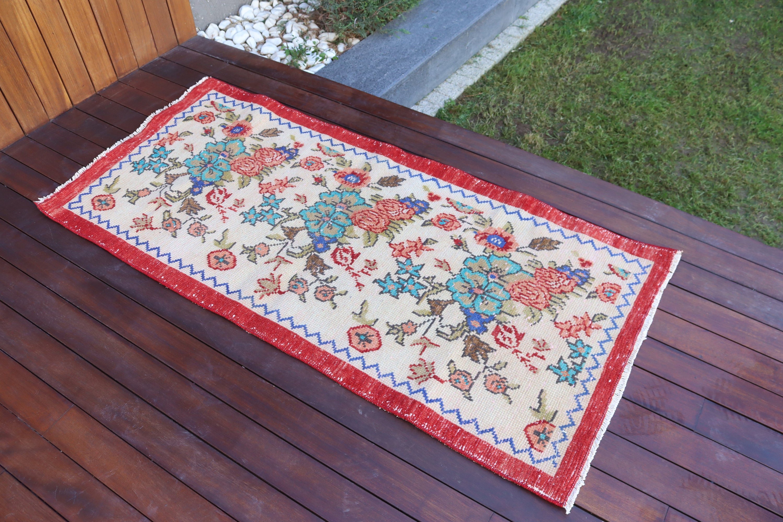 Vintage Halılar, 2.5x4 ft Küçük Halılar, Harika Halılar, Estetik Halılar, Türk Halıları, Mutfak Halıları, Bej Oushak Halı, Banyo Halısı, Küçük Vintage Halılar