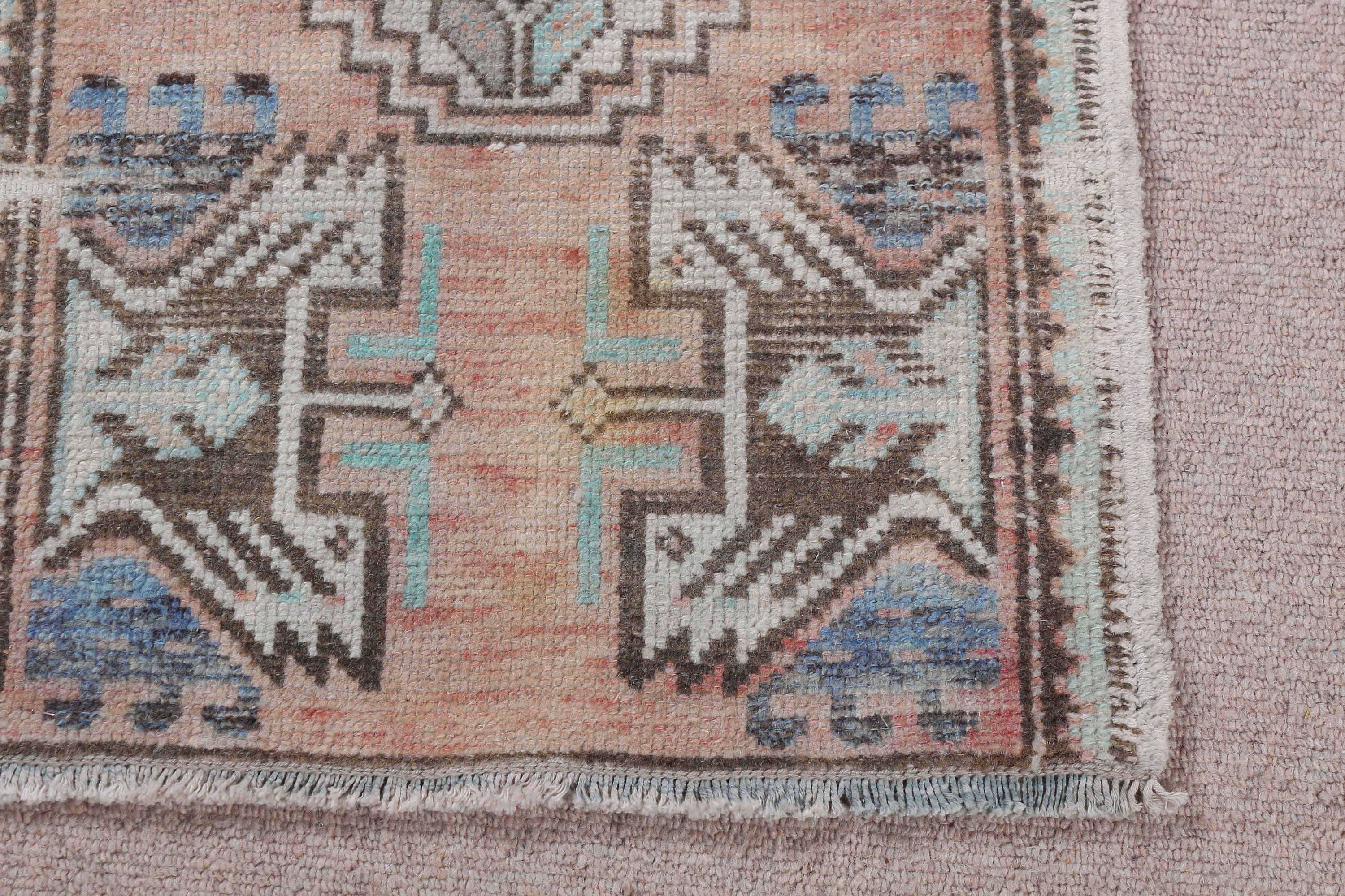 Vintage Rug, Nursery Rug, Old Rug, Turkish Rug, Bedroom Rug, Floor Rugs, Beige Oriental Rug, Rugs for Entry, Wool Rug, 1.5x2.7 ft Small Rug