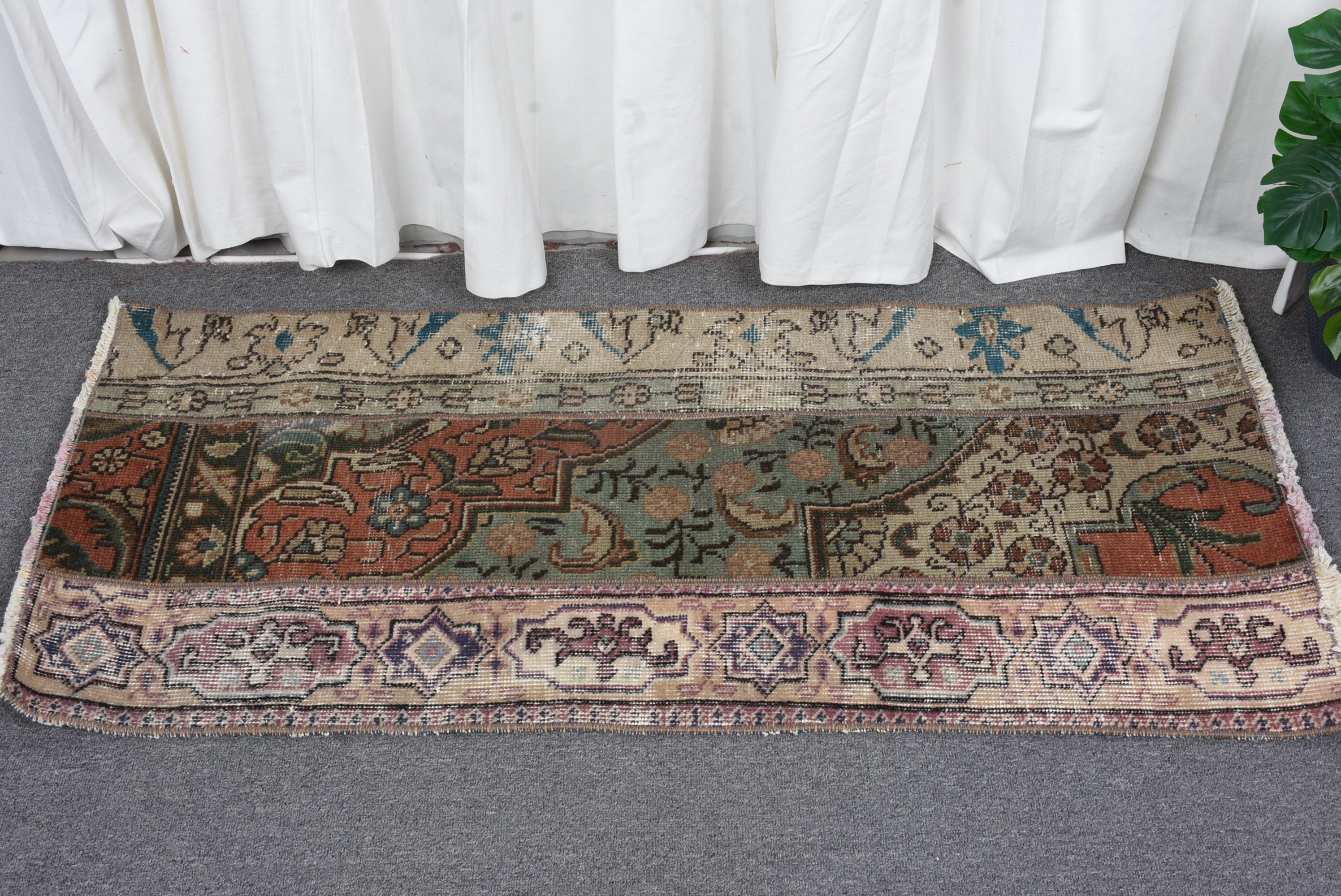 Banyo Halı, Banyo Halı, Uşak Halı, 54x118 cm Küçük Halı, Nostaljik Halı, Giriş Halı, Banyo Halı, Yeşil Yatak odası Halı, Banyo Halı