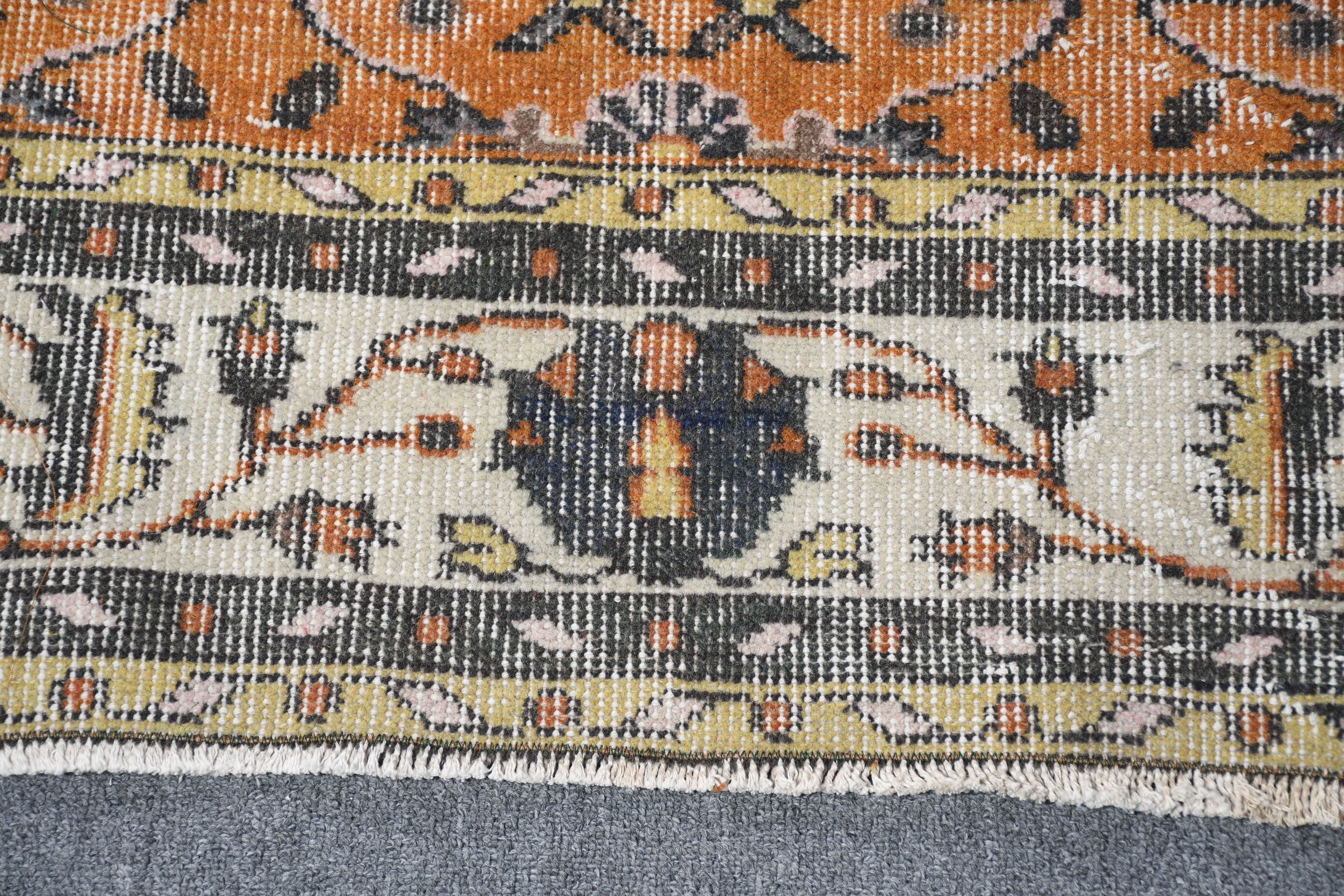 Vintage Rug, Turkish Rug, Bohemian Rugs, Oriental Rug, Dining Room Rugs, Salon Rugs, Orange Kitchen Rug, 6.3x10.3 ft Large Rug, Antique Rug