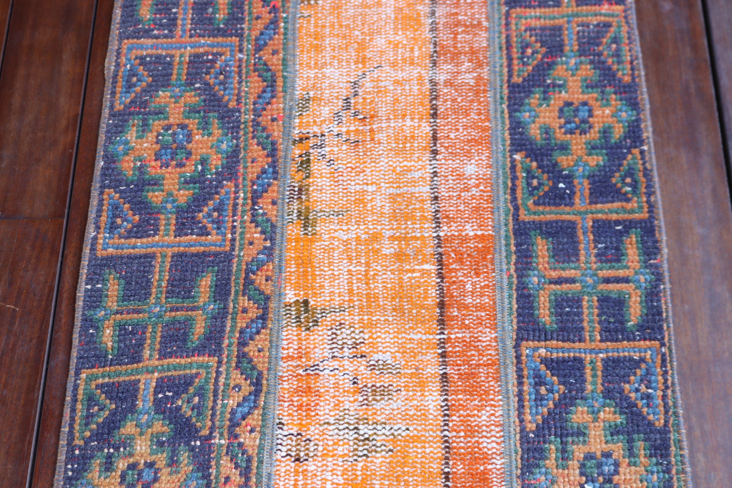 Turkish Rug, Floor Rugs, Rugs for Bedroom, Vintage Rug, 1.8x3.7 ft Small Rug, Wall Hanging Rug, Kitchen Rug, Blue Boho Rugs, Luxury Rugs