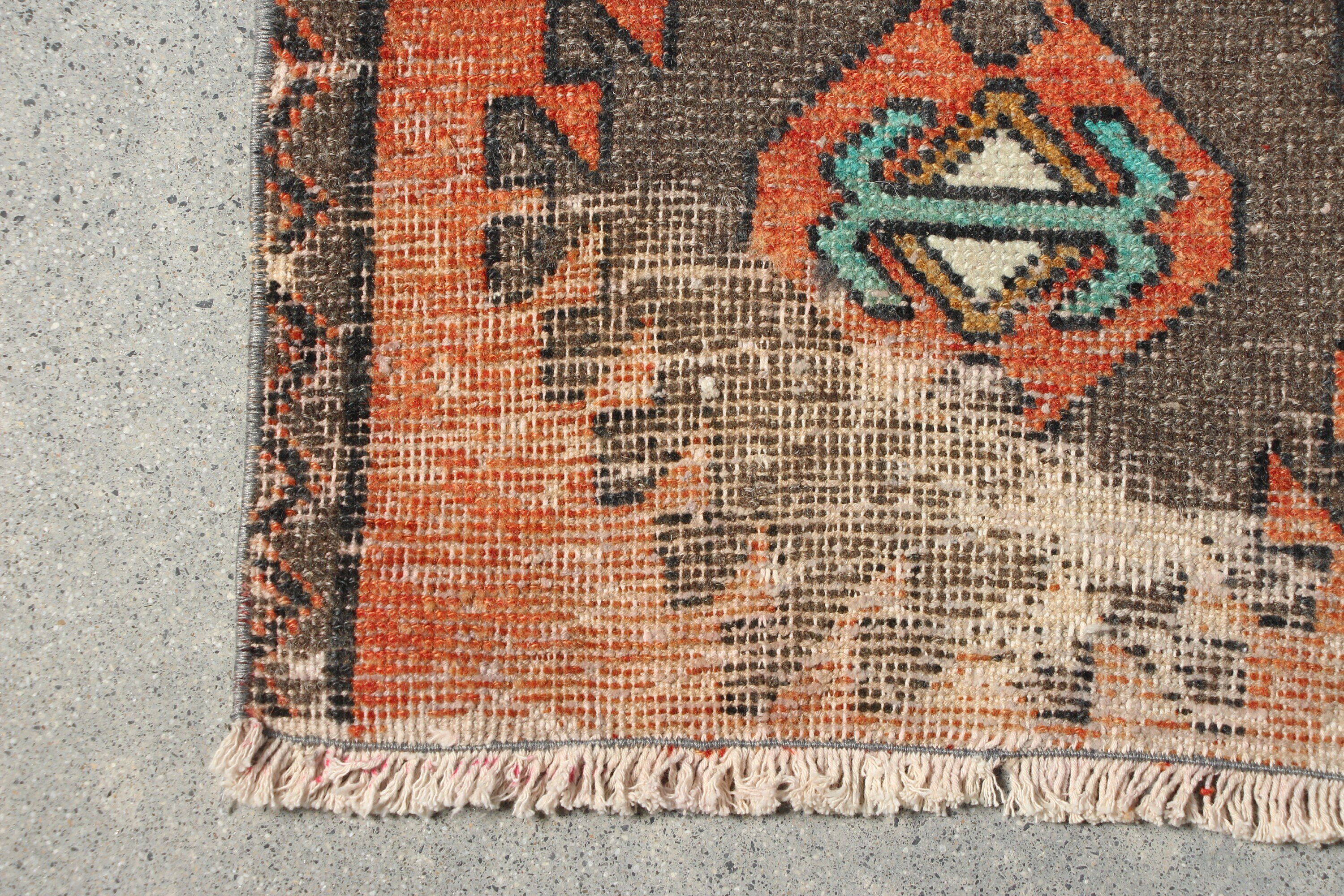 Muted Rugs, 1.6x3.1 ft Small Rugs, Vintage Rugs, Orange Cool Rugs, Turkish Rug, Cool Rugs, Bathroom Rug, Door Mat Rugs