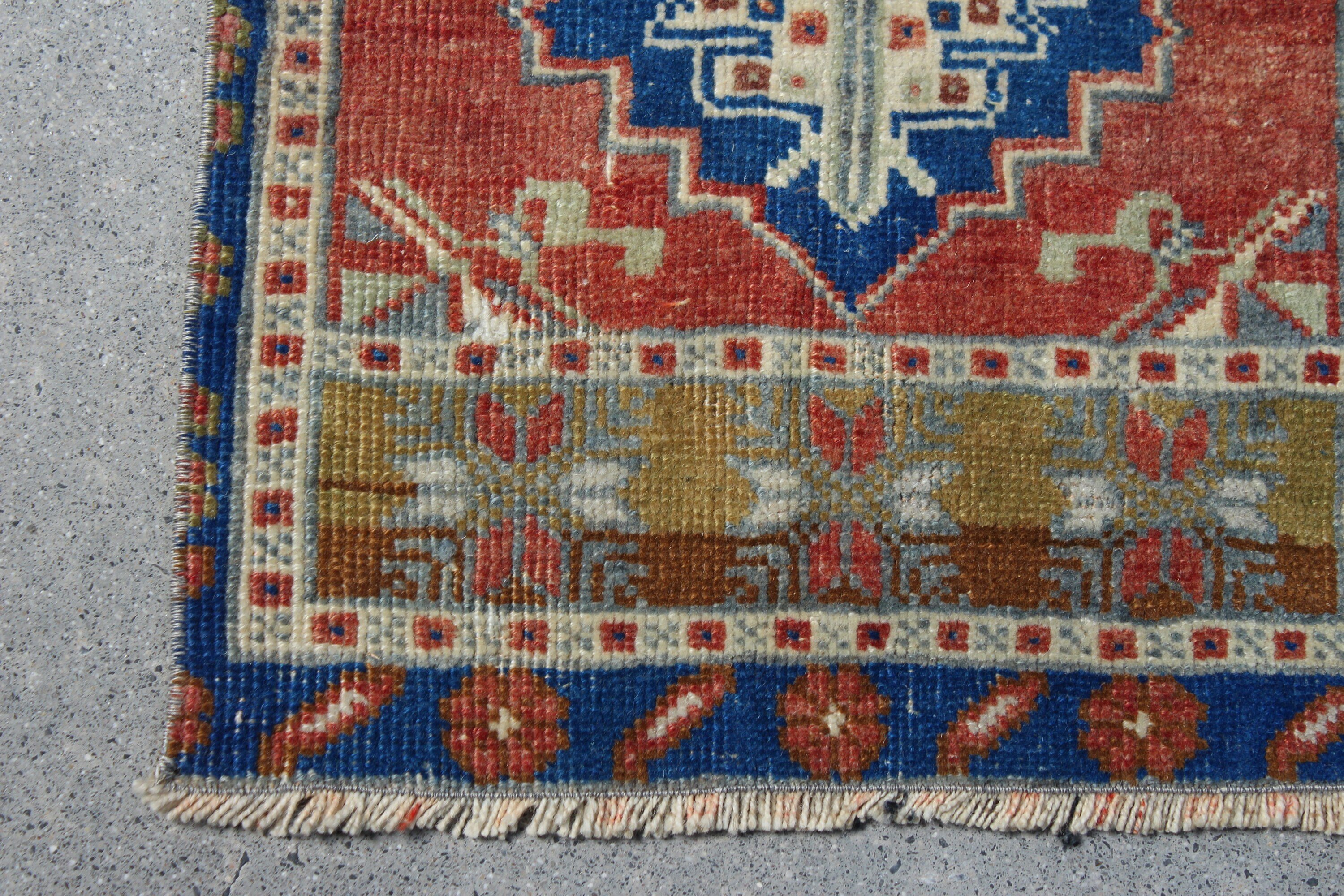 Turkish Rugs, Oushak Rugs, Nursery Rugs, Moroccan Rug, 1.3x2.9 ft Small Rug, Entry Rug, Brown Wool Rugs, Vintage Rug, Rugs for Bedroom