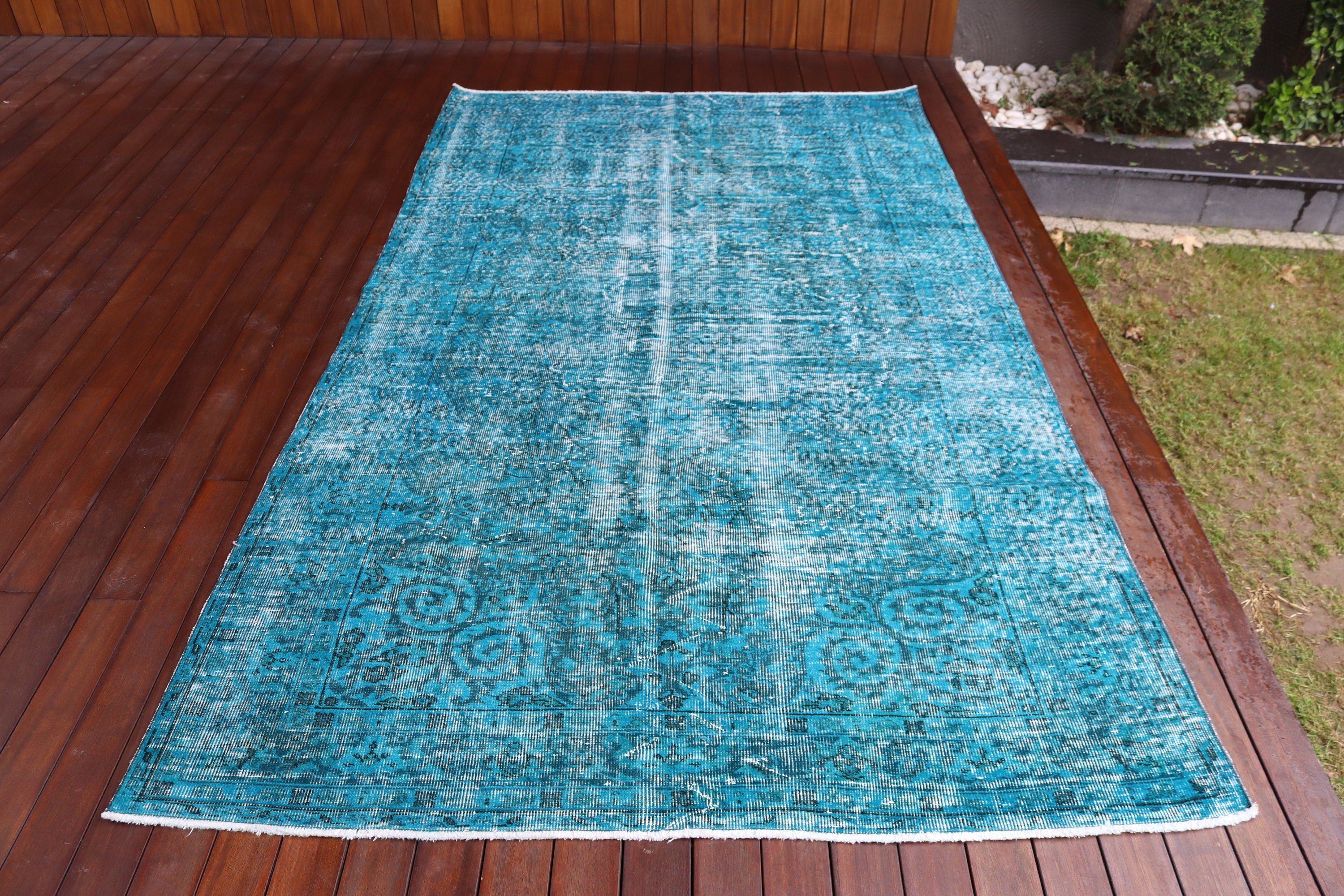 Large Oushak Rug, Green Moroccan Rug, Statement Rugs, Turkish Rug, Vintage Rugs, 5.2x8.8 ft Large Rug, Bedroom Rug, Home Decor Rugs