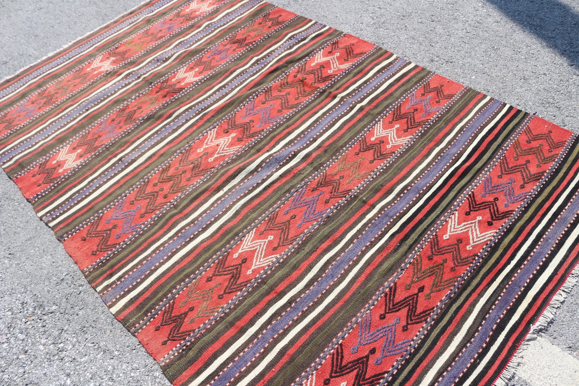 Yer Halısı, Kırmızı Oushak Halısı, Yemek Odası Halısı, Oushak Halısı, Kilim, Vintage Halılar, Oturma Odası Halıları, Türk Halıları, 5.2x8.5 ft Büyük Halı, Eski Halılar