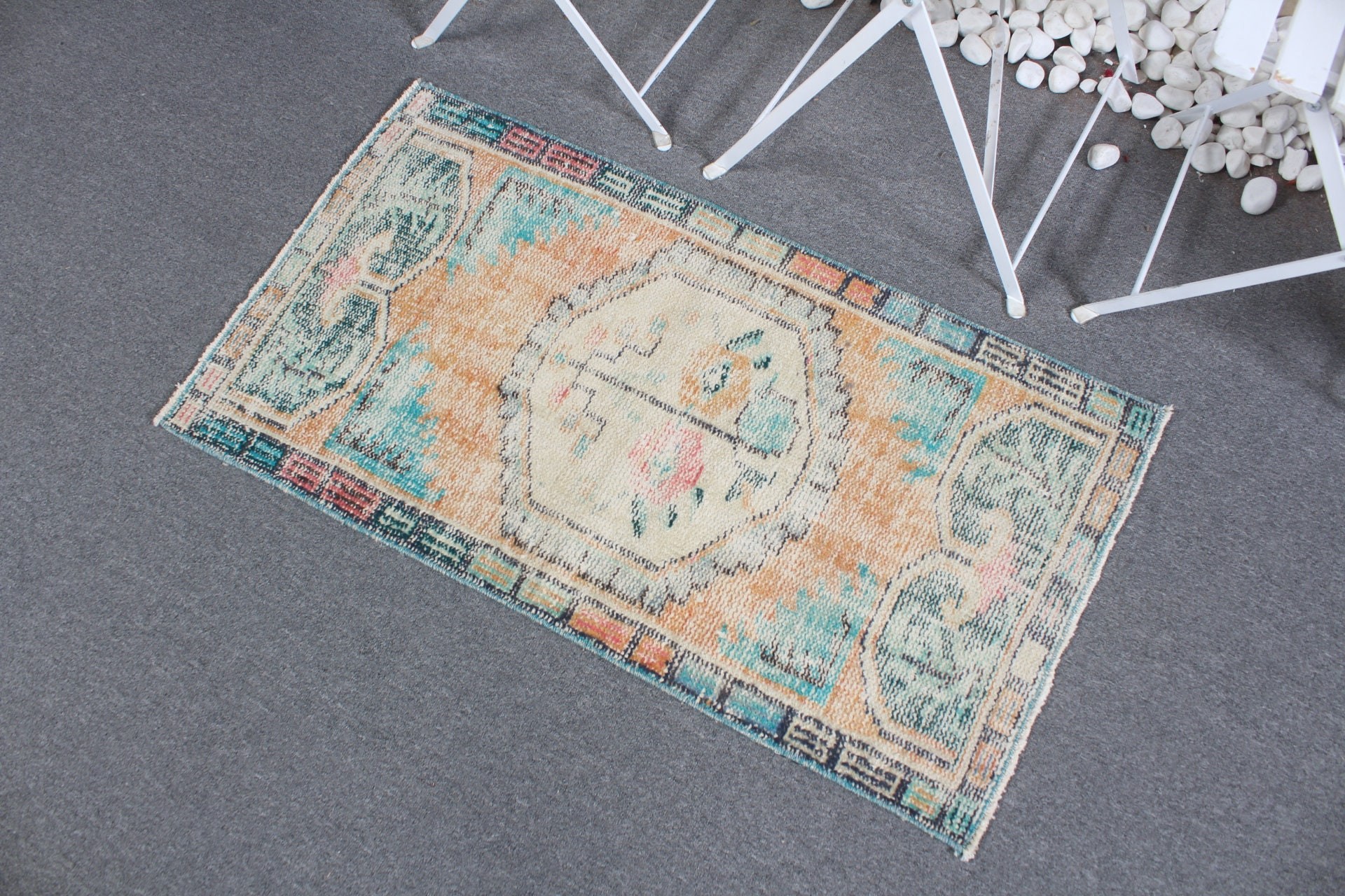 Old Rugs, Nursery Rug, Entry Rugs, Turkish Rug, Green Antique Rugs, Moroccan Rug, Home Decor Rug, 1.9x3.6 ft Small Rug, Vintage Rug