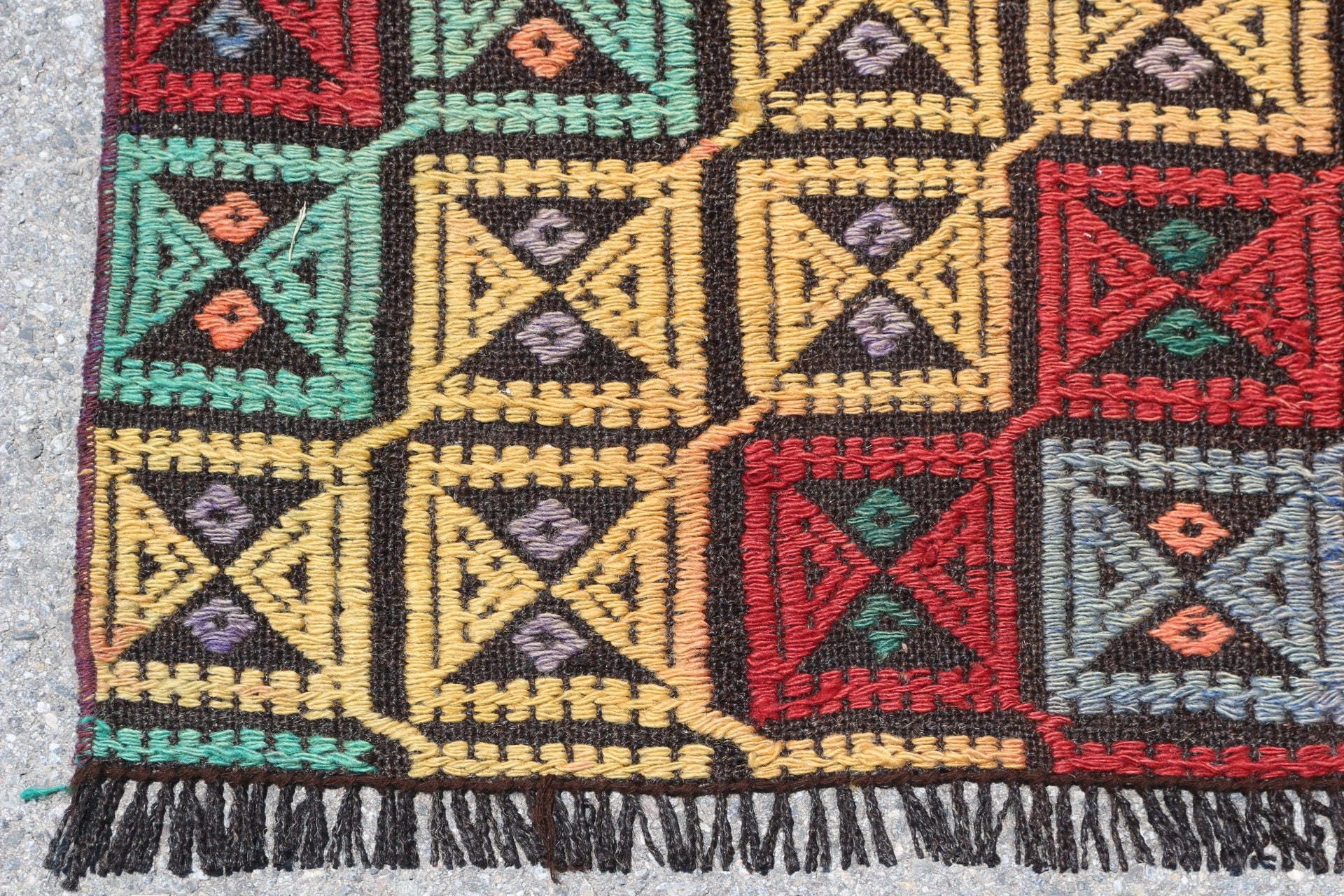 Koridor Halıları, 1.9x7.5 ft Yolluk Halısı, Yer Halıları, Türk Halısı, Oushak Halıları, Vintage Halı, Mutfak Halısı, Kilim, Doğal Halı, Sarı Yatak Odası Halısı