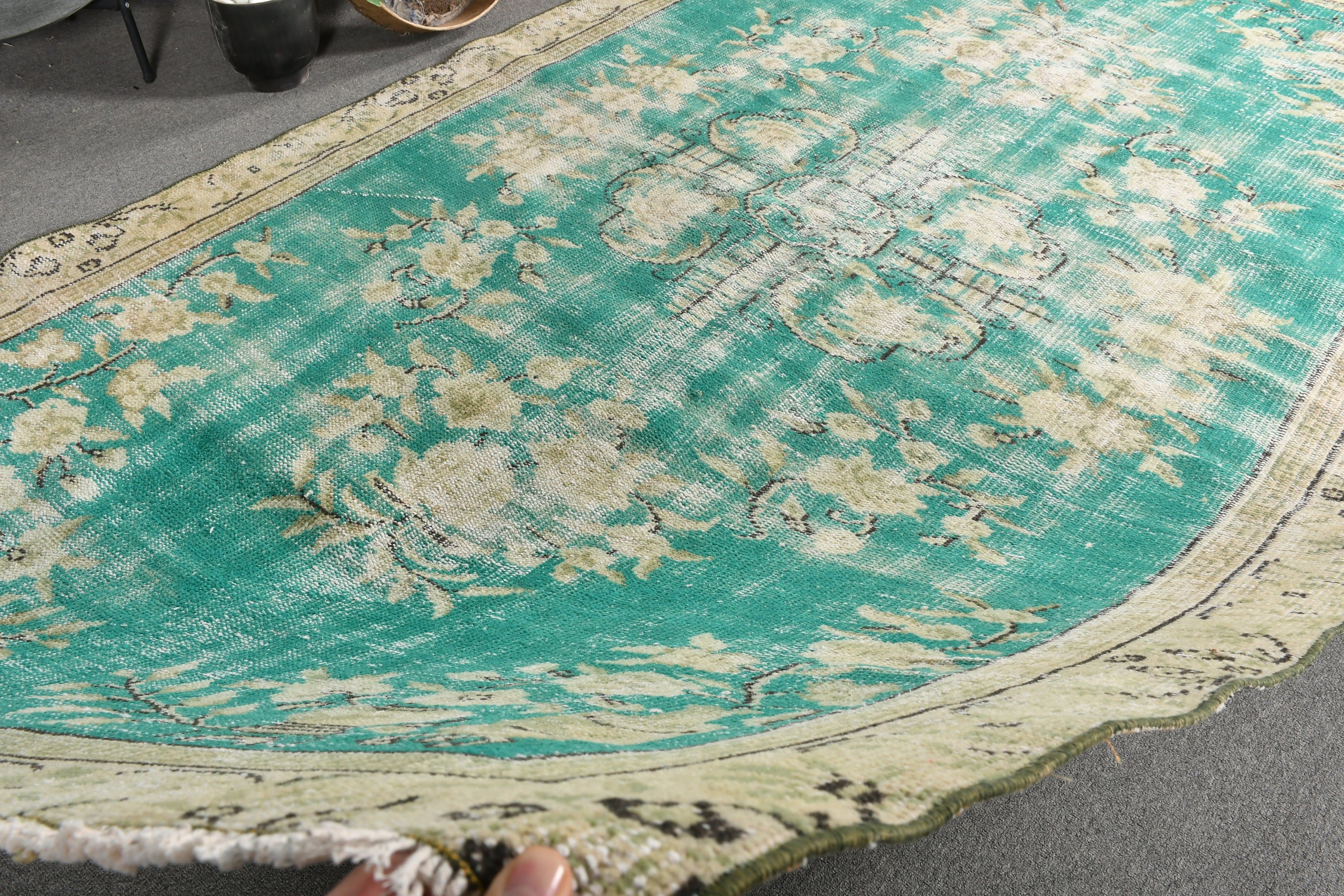 Yatak Odası Halıları, Salon Halısı, Beyaz Yün Halı, Mutfak Halısı, Vintage Halı, Yatak Odası Halıları, Türk Halıları, 5.5x9.1 ft Büyük Halı