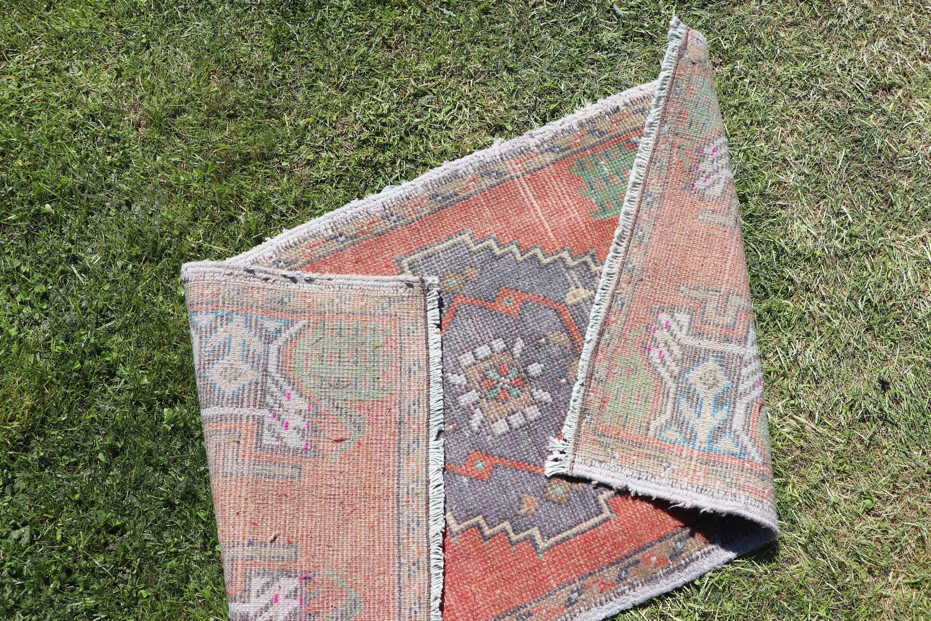 1.6x3.1 ft Küçük Halı, Küçük Vintage Halılar, Küçük Boho Halılar, Vintage Halılar, Turuncu Ev Dekorasyonu Halıları, Mutfak Halıları, Türk Halısı, Oryantal Halılar