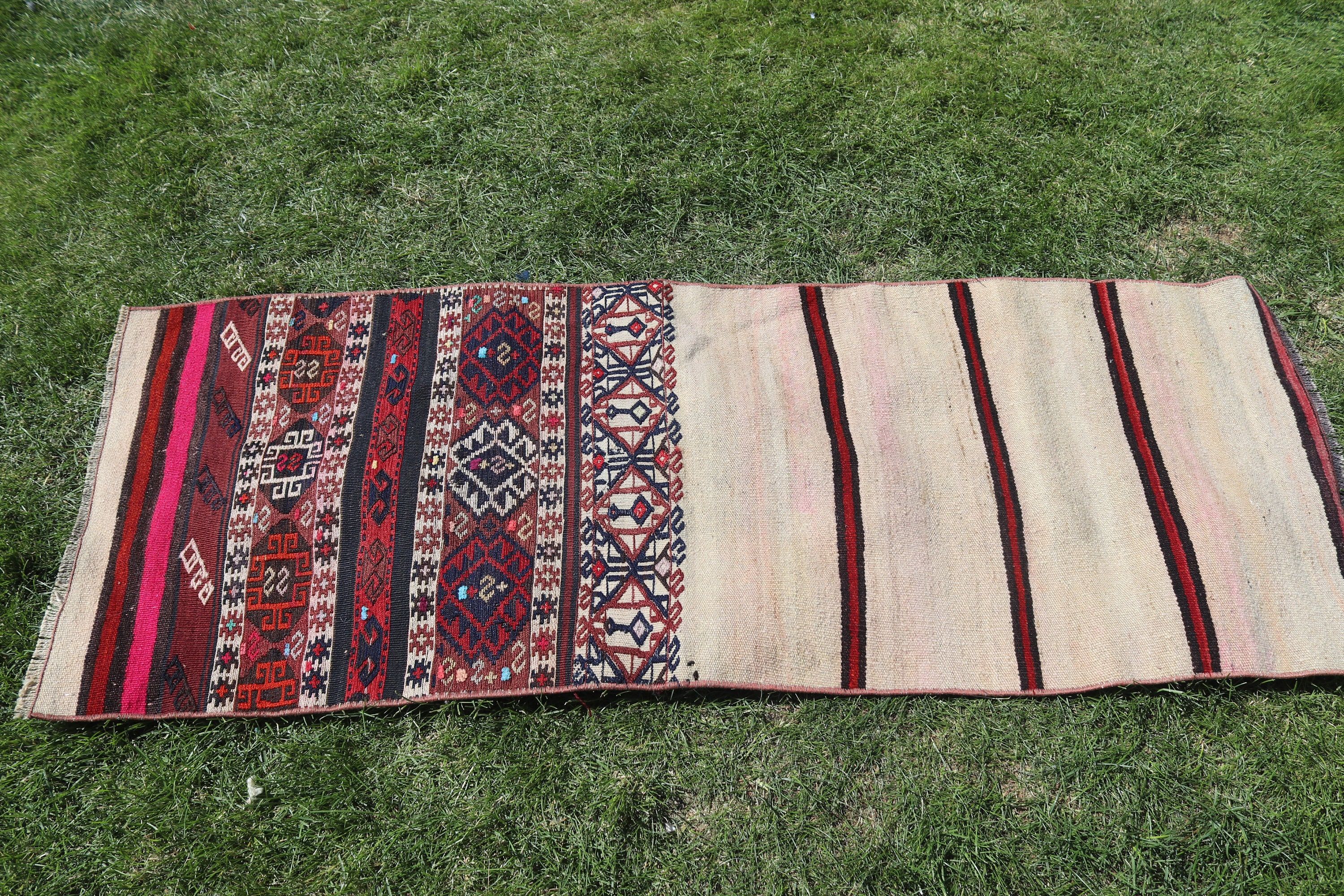 Koridor Halısı, Türk Halıları, Kırmızı Soğuk Halılar, Vintage Halı, Kilim, Oryantal Halılar, Koridor Halısı, Boho Halıları, 2,1x5,3 ft Yolluk Halıları