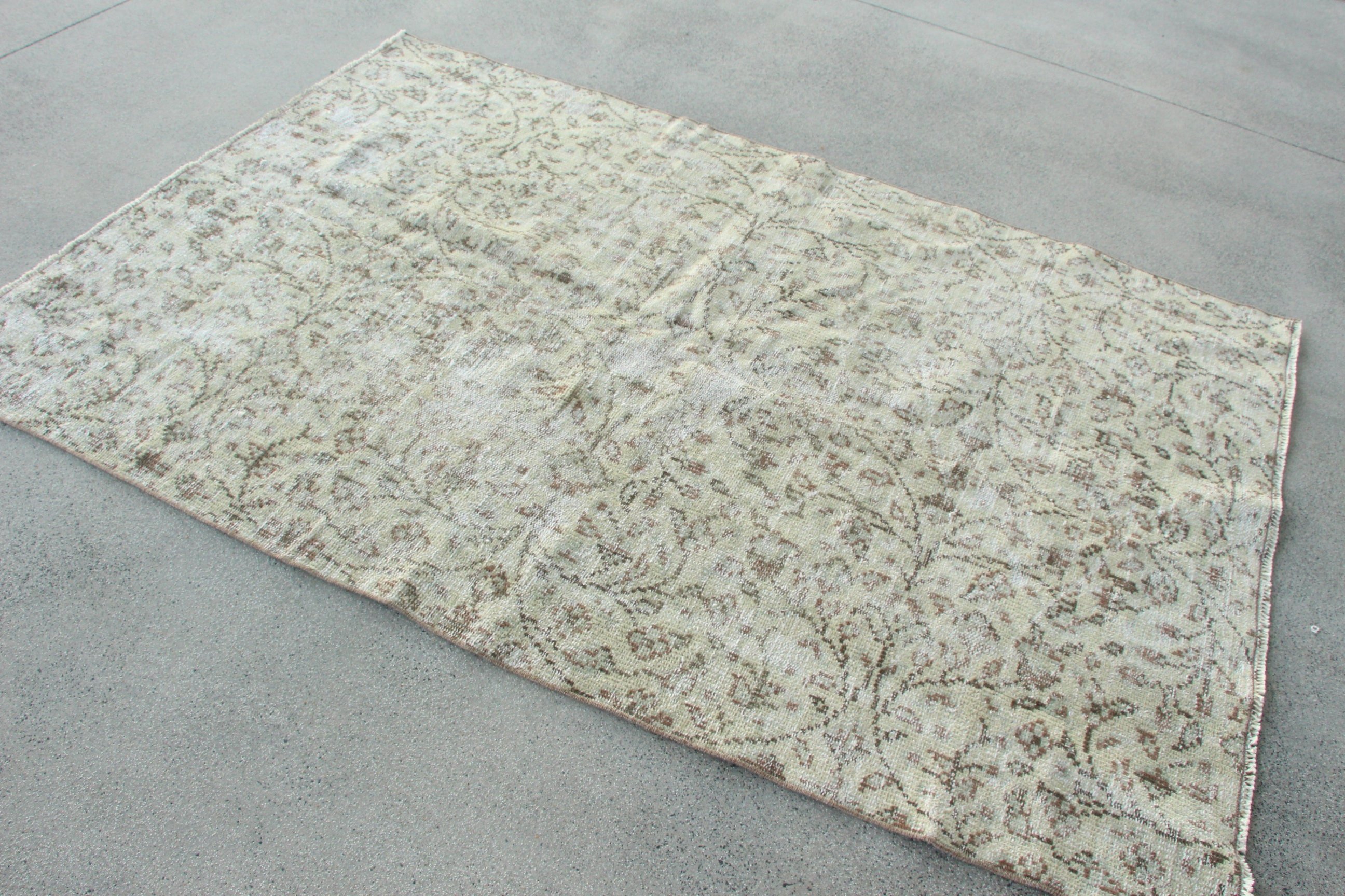 4.4x6.9 ft Area Rugs, Beige Luxury Rug, Vintage Rugs, Living Room Rugs, Turkish Rugs, Kitchen Rug, Home Decor Rug, Vintage Area Rug