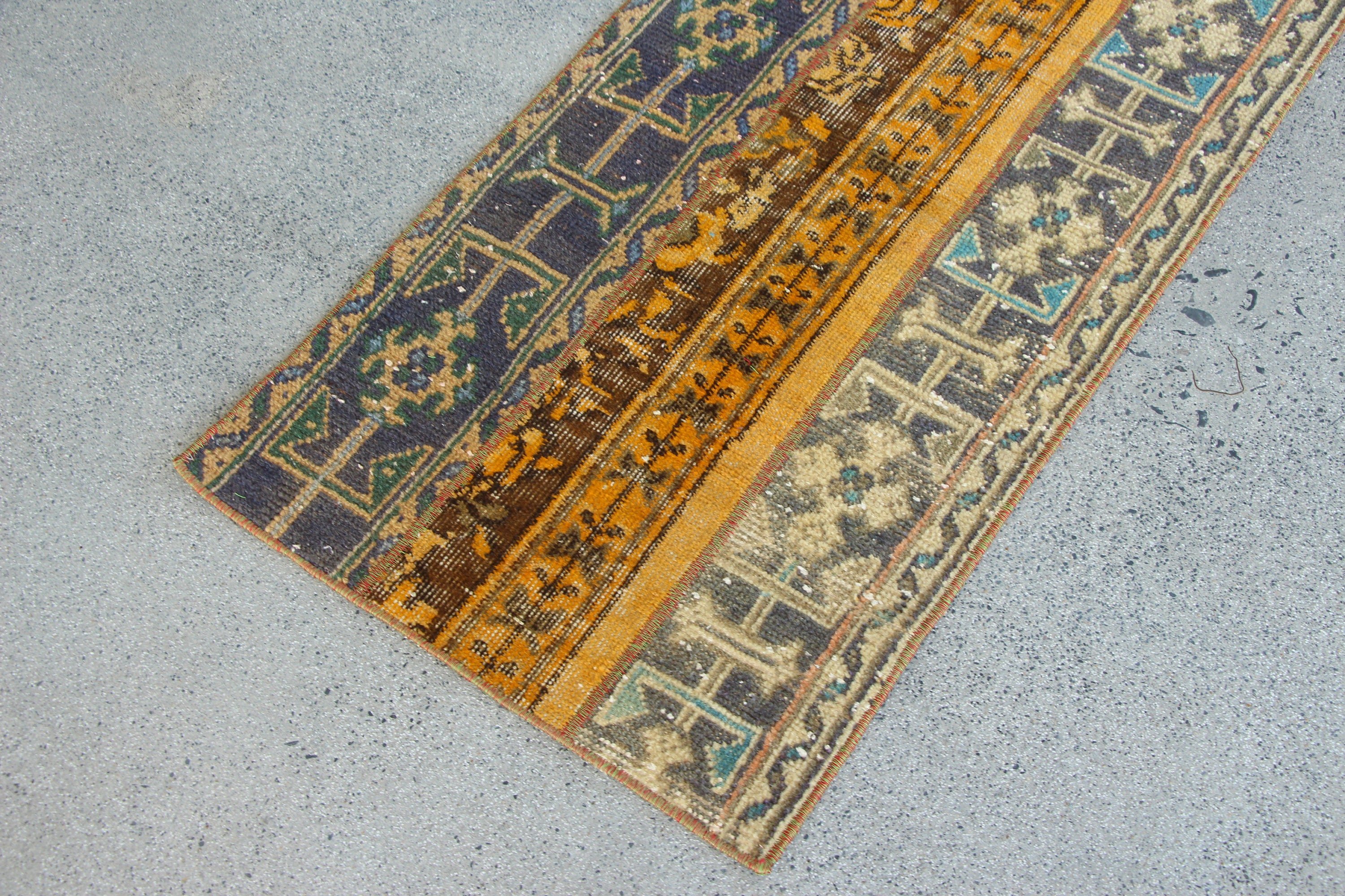 Vintage Halılar, Mavi Oushak Halı, 2x4 ft Küçük Halı, Yatak Odası Halıları, Kapı Paspası Halıları, Antika Halı, Duvara Asılı Halı, Mutfak Halısı, Türk Halıları