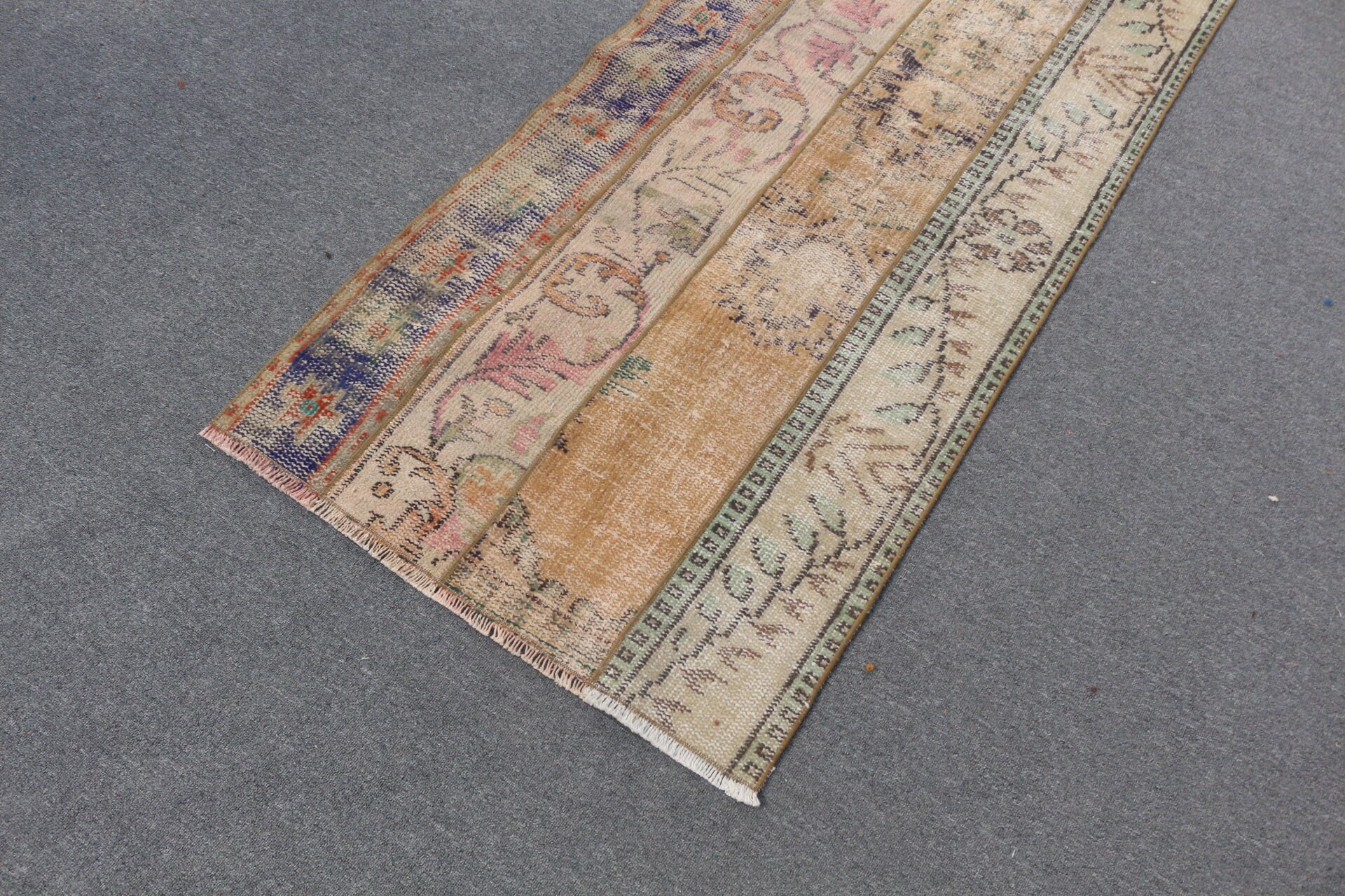Kitchen Rugs, Anatolian Rug, 2.7x6 ft Accent Rugs, Entry Rug, Rugs for Bedroom, Cool Rug, Beige Antique Rug, Vintage Rug, Turkish Rugs
