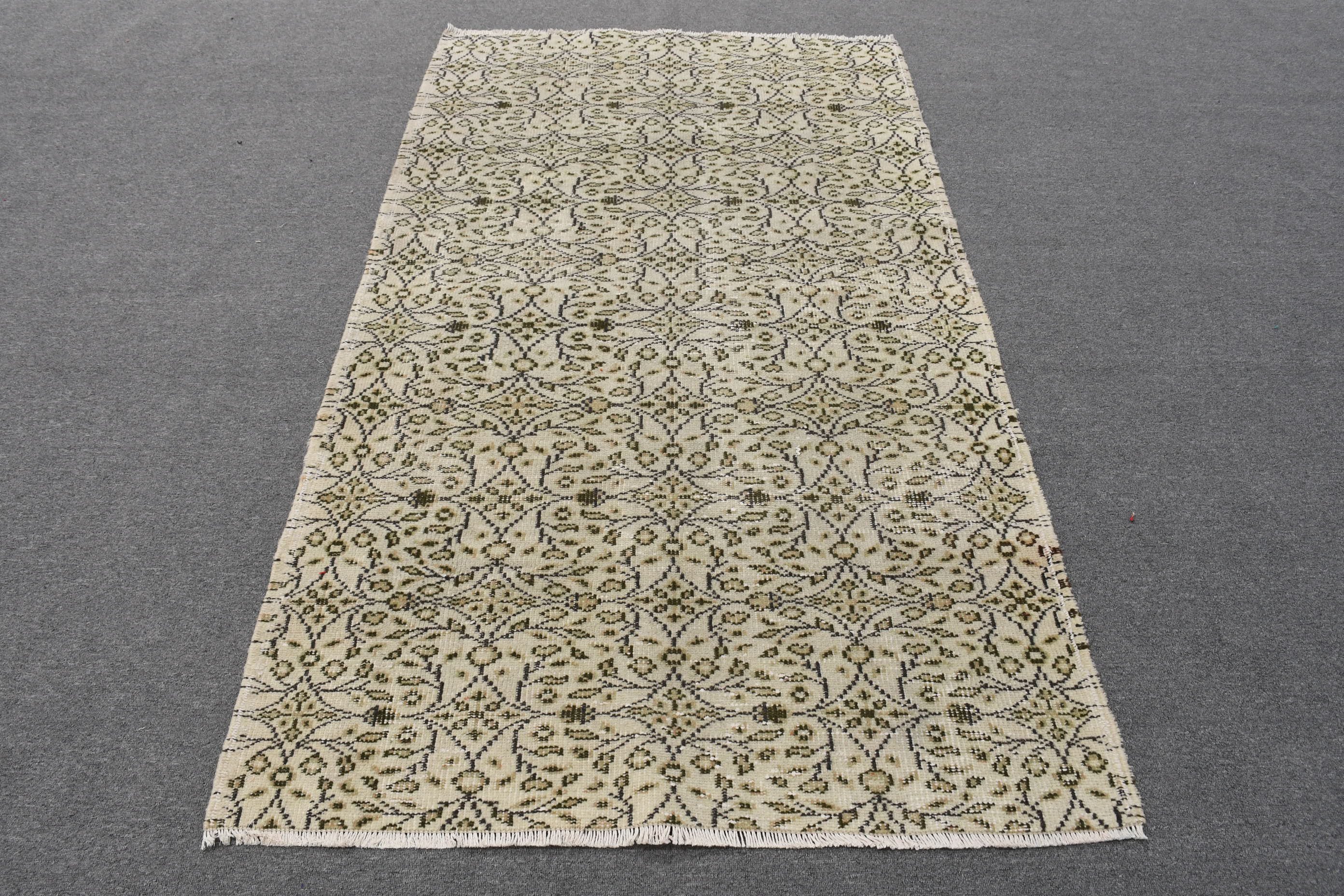 Indoor Rugs, Beige Bedroom Rug, Turkish Rugs, Vintage Rugs, Nursery Rug, 3.8x6.7 ft Area Rug, Rugs for Floor, Floor Rugs