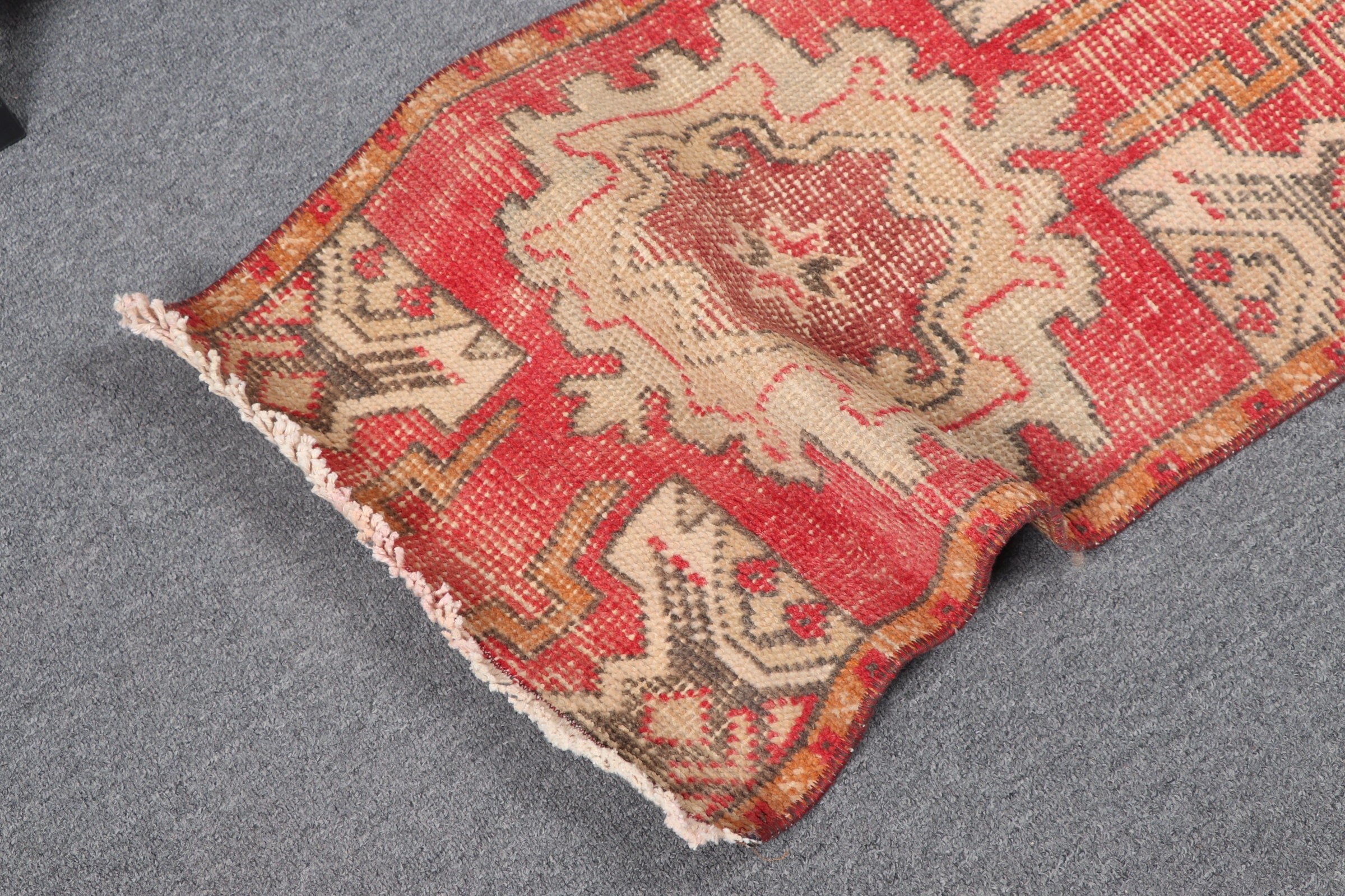 Entry Rugs, Anatolian Rug, Turkish Rugs, Vintage Rug, Kitchen Rug, Rugs for Car Mat, 1.5x2.3 ft Small Rug, Beige Oriental Rug, Bedroom Rug