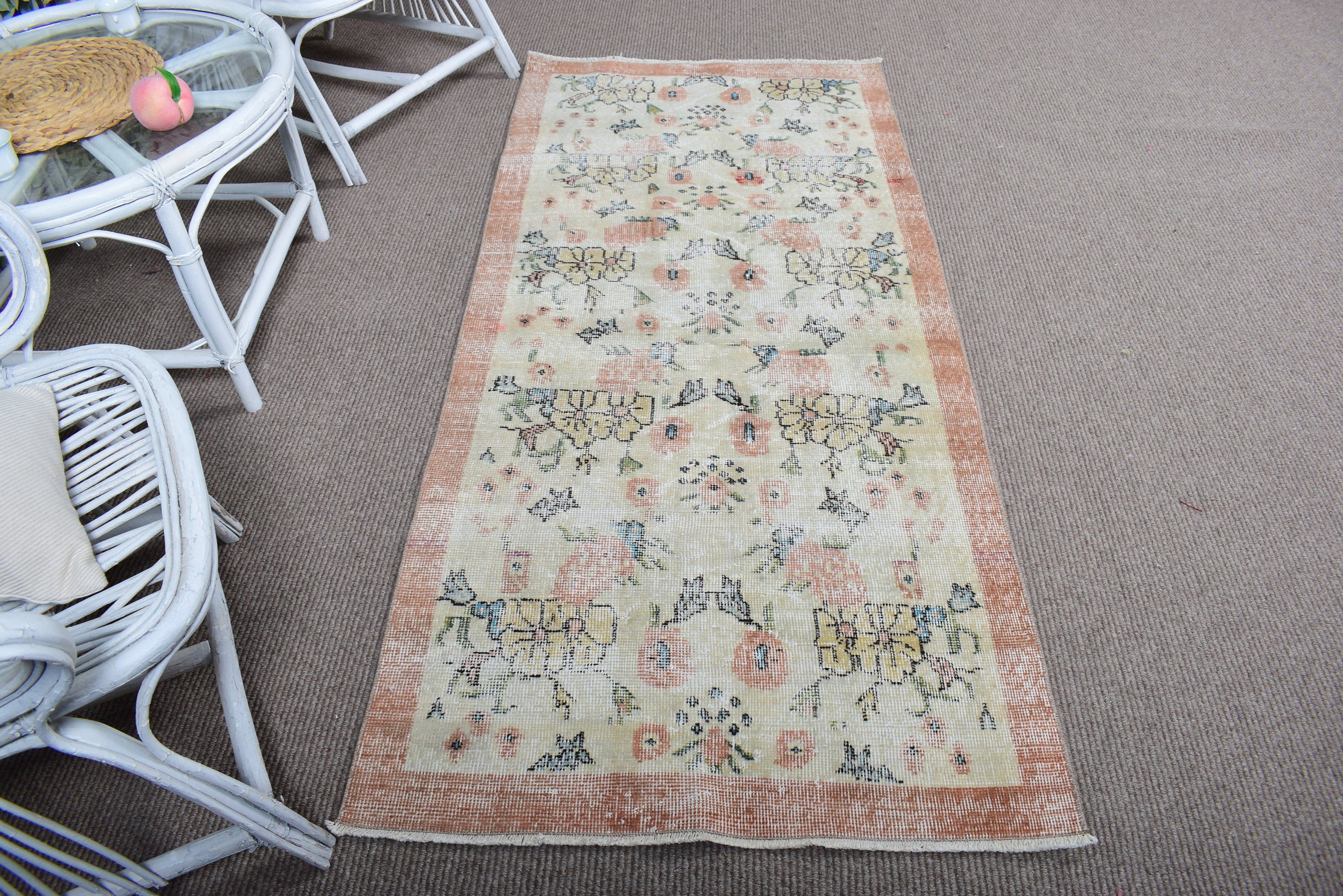 Vintage Rugs, Cool Rugs, Vintage Accent Rugs, 2.8x6.2 ft Accent Rugs, Beige Moroccan Rug, Turkish Rugs, Nursery Rugs, Anatolian Rug